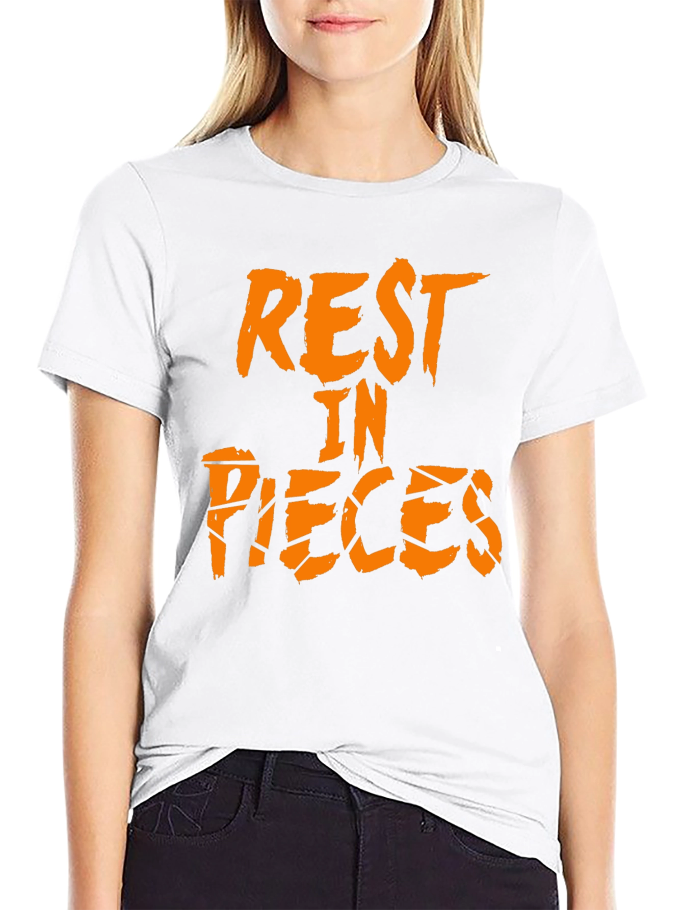 Rest in Pieces Black Graphic Tee
