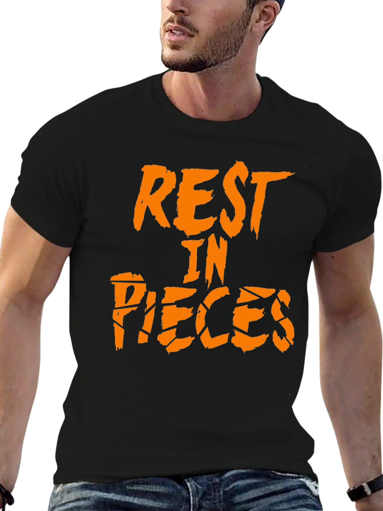 Rest in Pieces Black Graphic Tee
