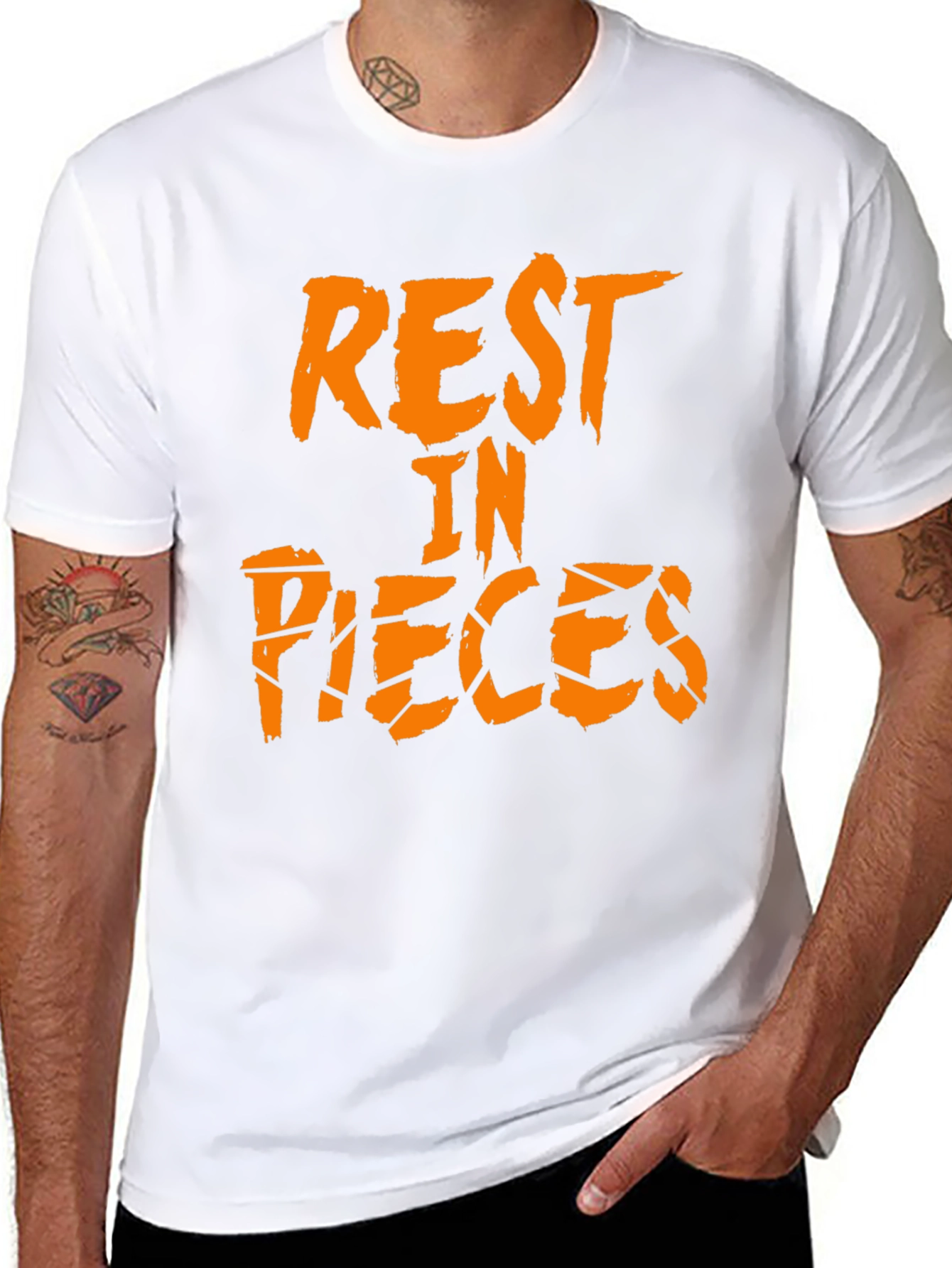 Rest in Pieces Black Graphic Tee