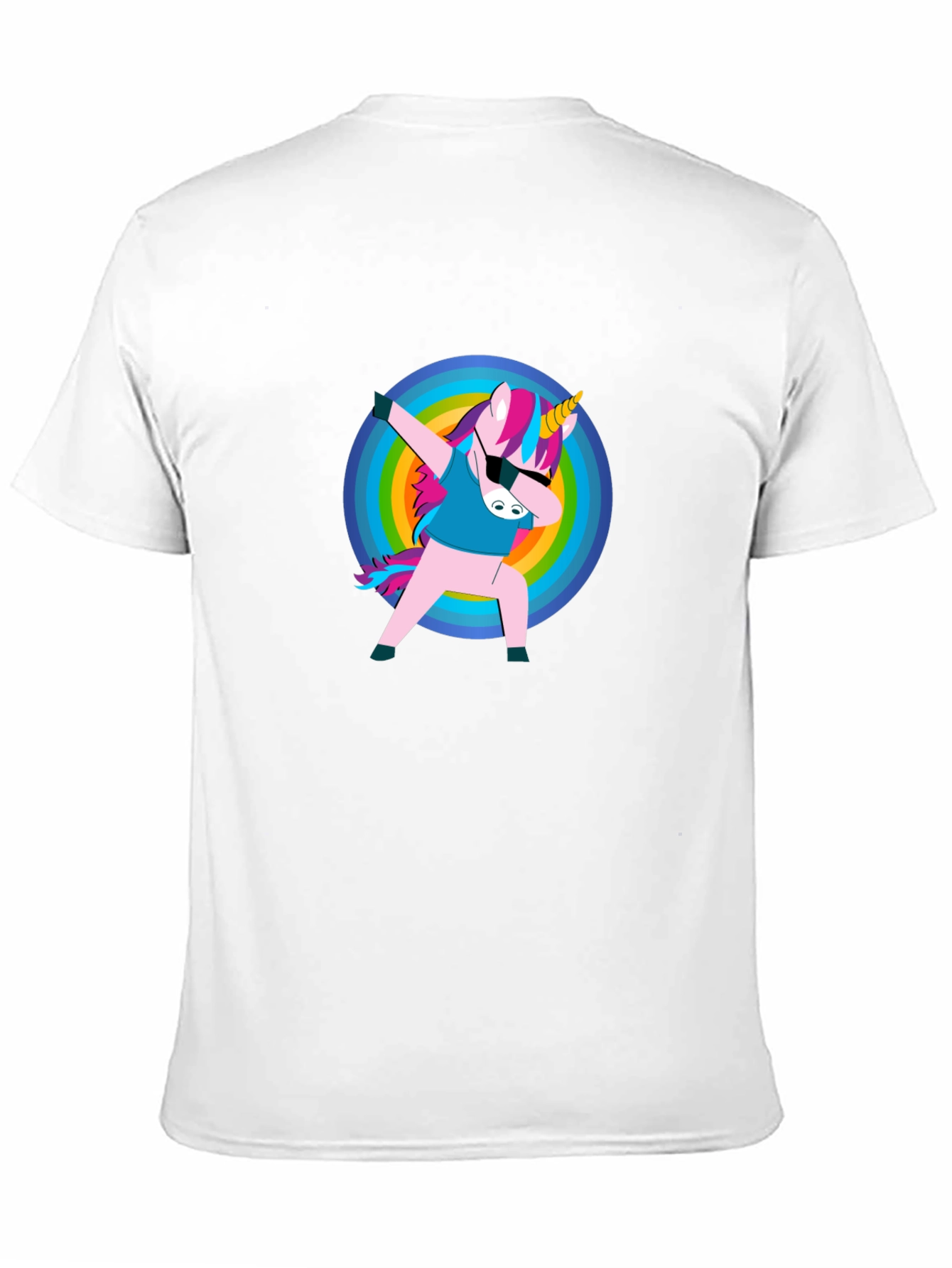 Unicorn Dabbing on Black T-Shirt