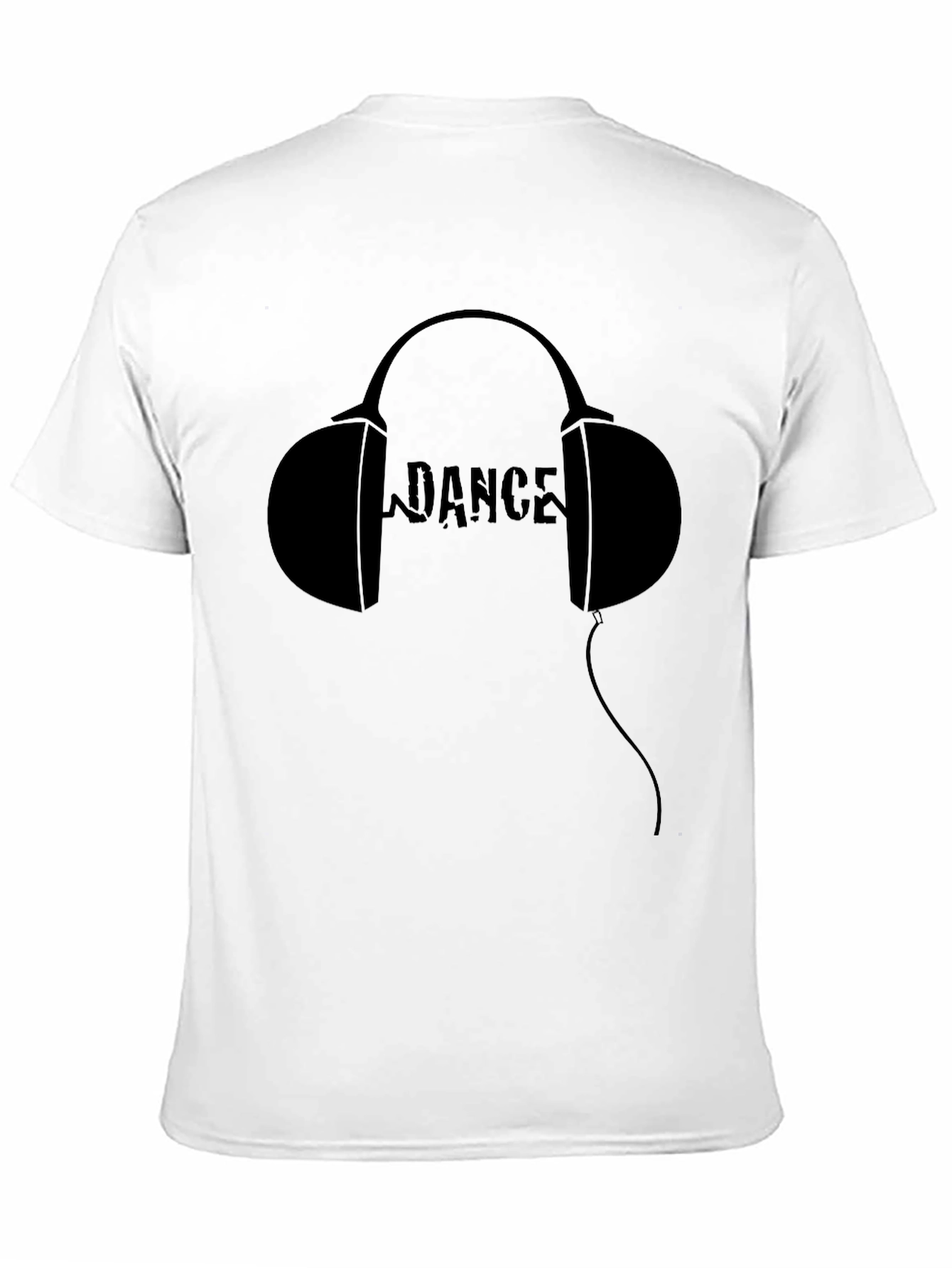 Dance Headphones Graphic Tee - Black Cotton T-Shirt