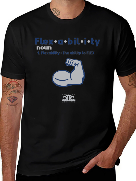 Flexibility Graphic T-Shirt | Mens Black Tee