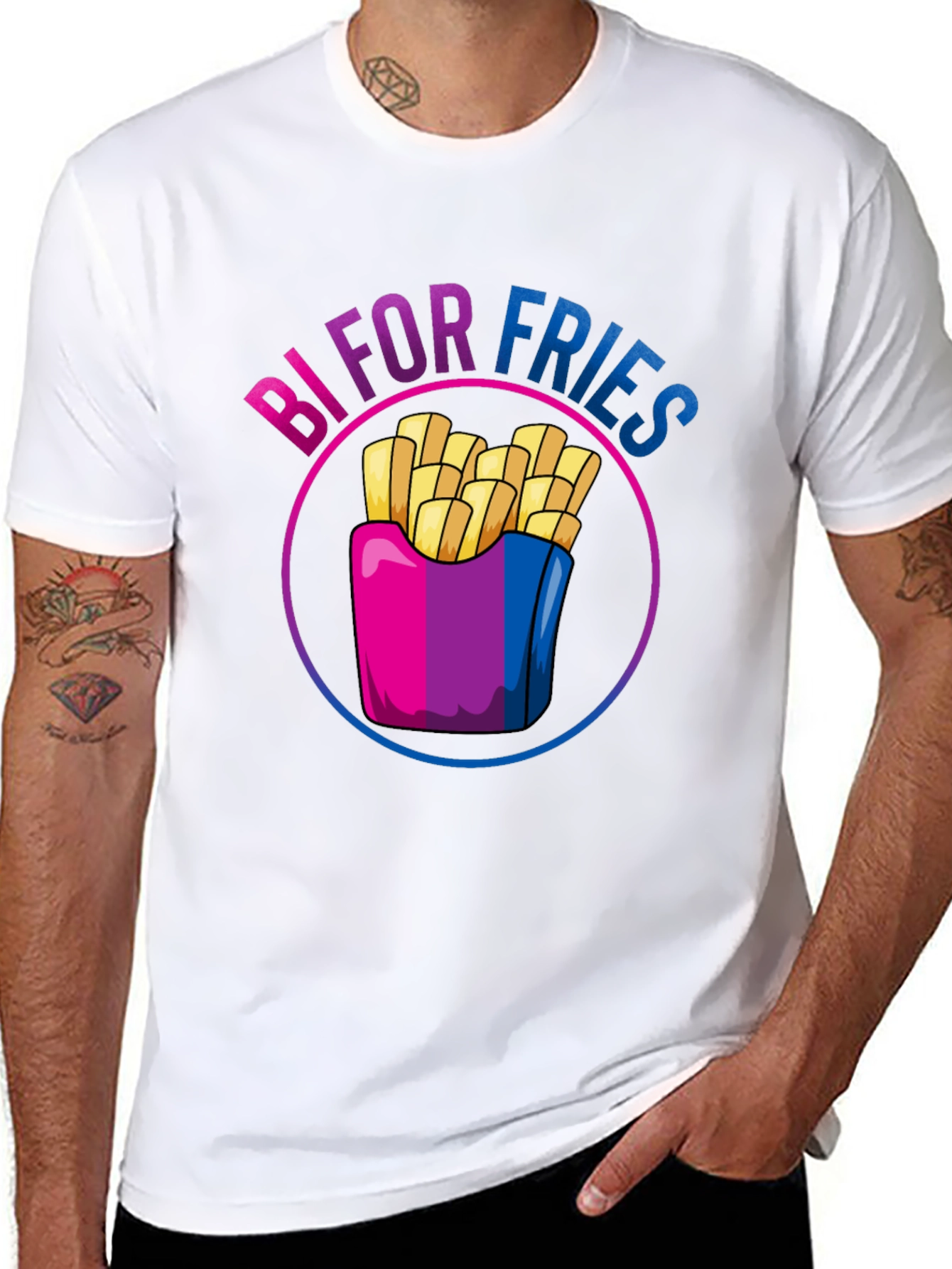 Bi For Fries T-Shirt - Bisexual Pride Shirt