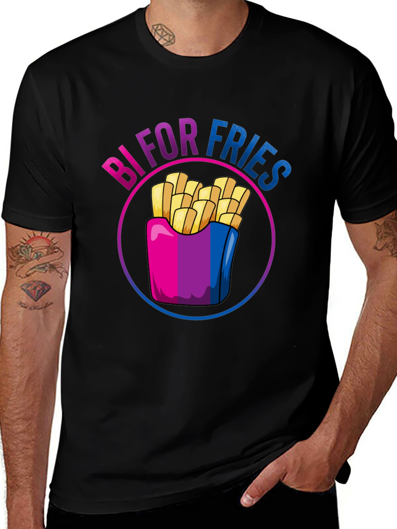 Bi For Fries T-Shirt - Bisexual Pride Shirt