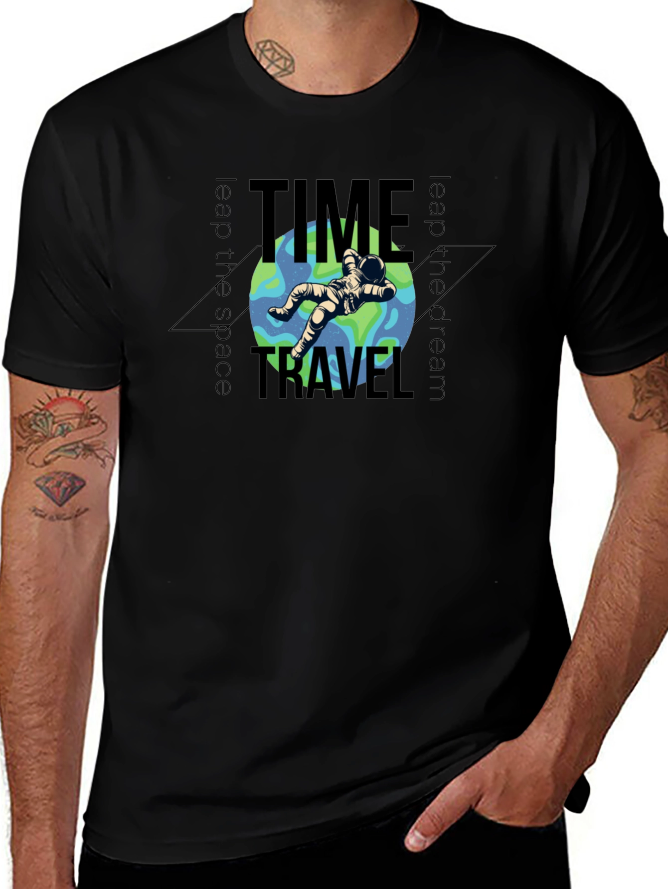 Time Travel Astronaut Graphic T-Shirt