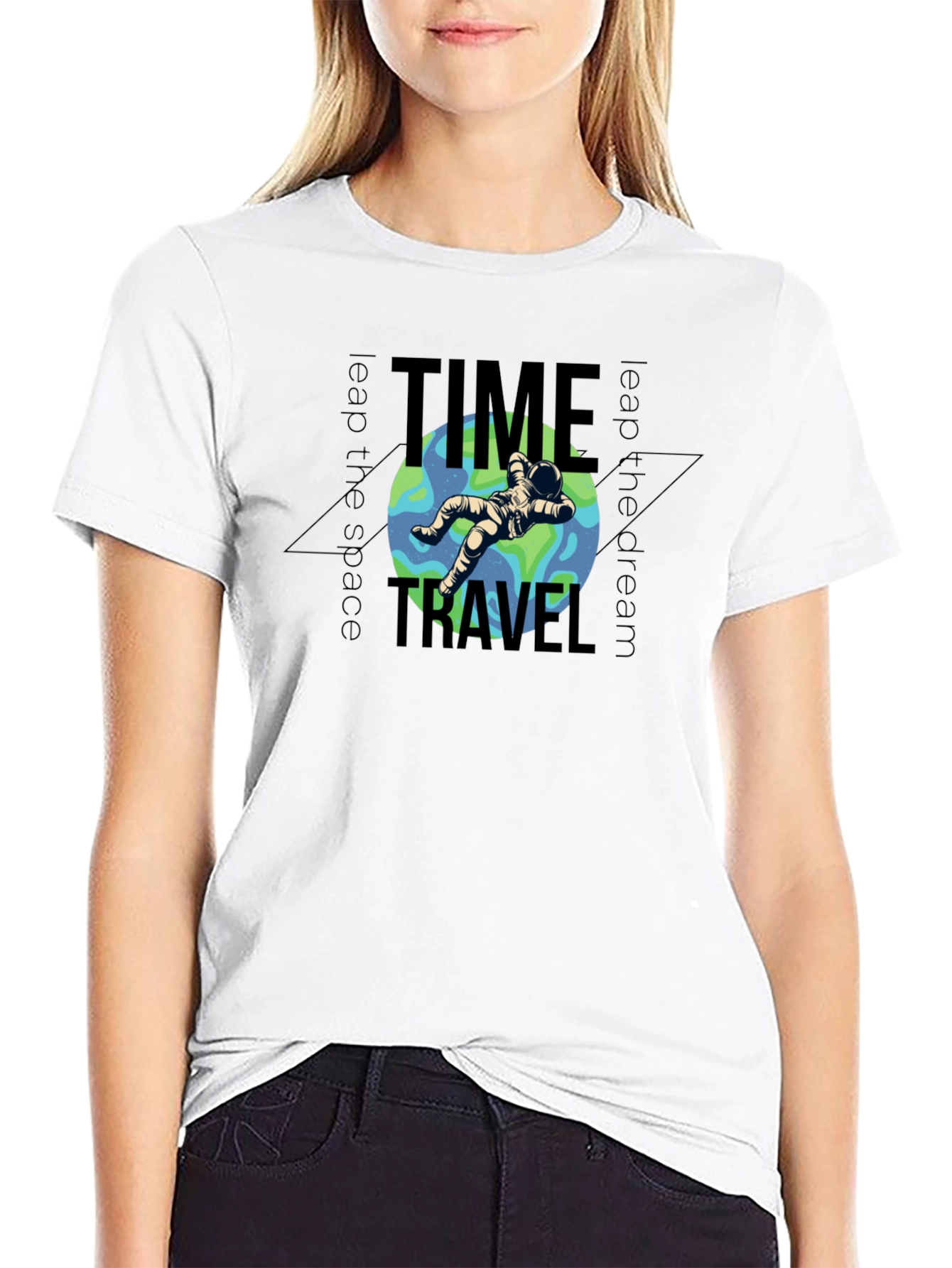 Time Travel Astronaut Graphic T-Shirt