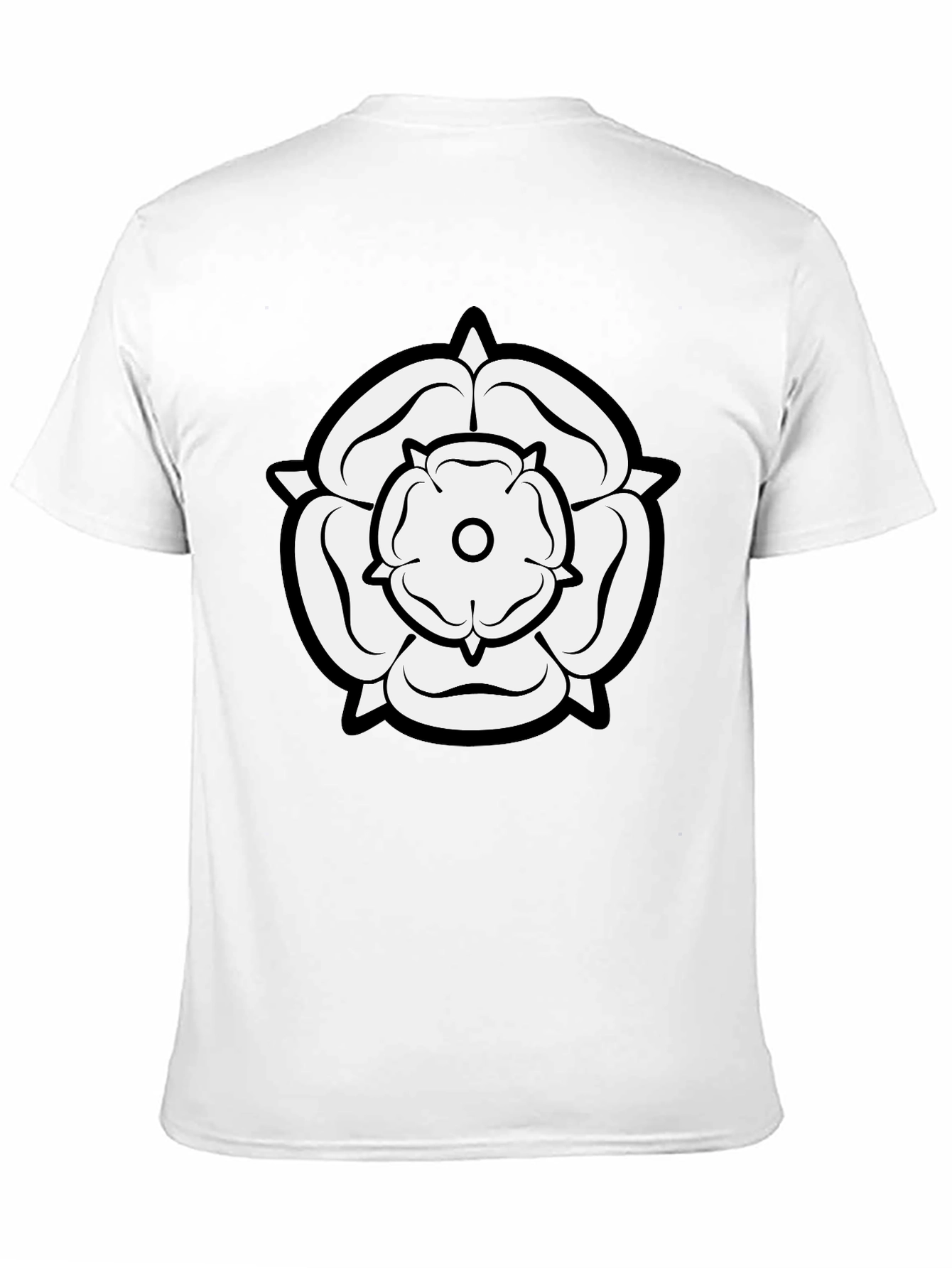 White Rose Graphic Black T-Shirt