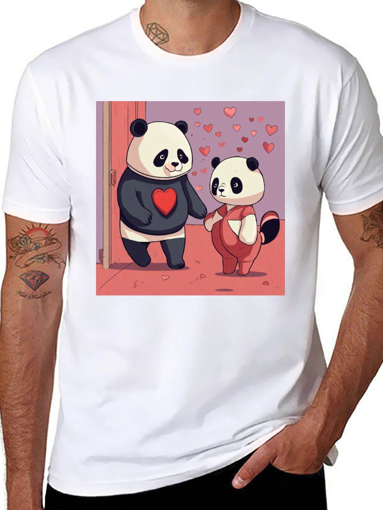 Panda Love Graphic Tee - Valentines Edition