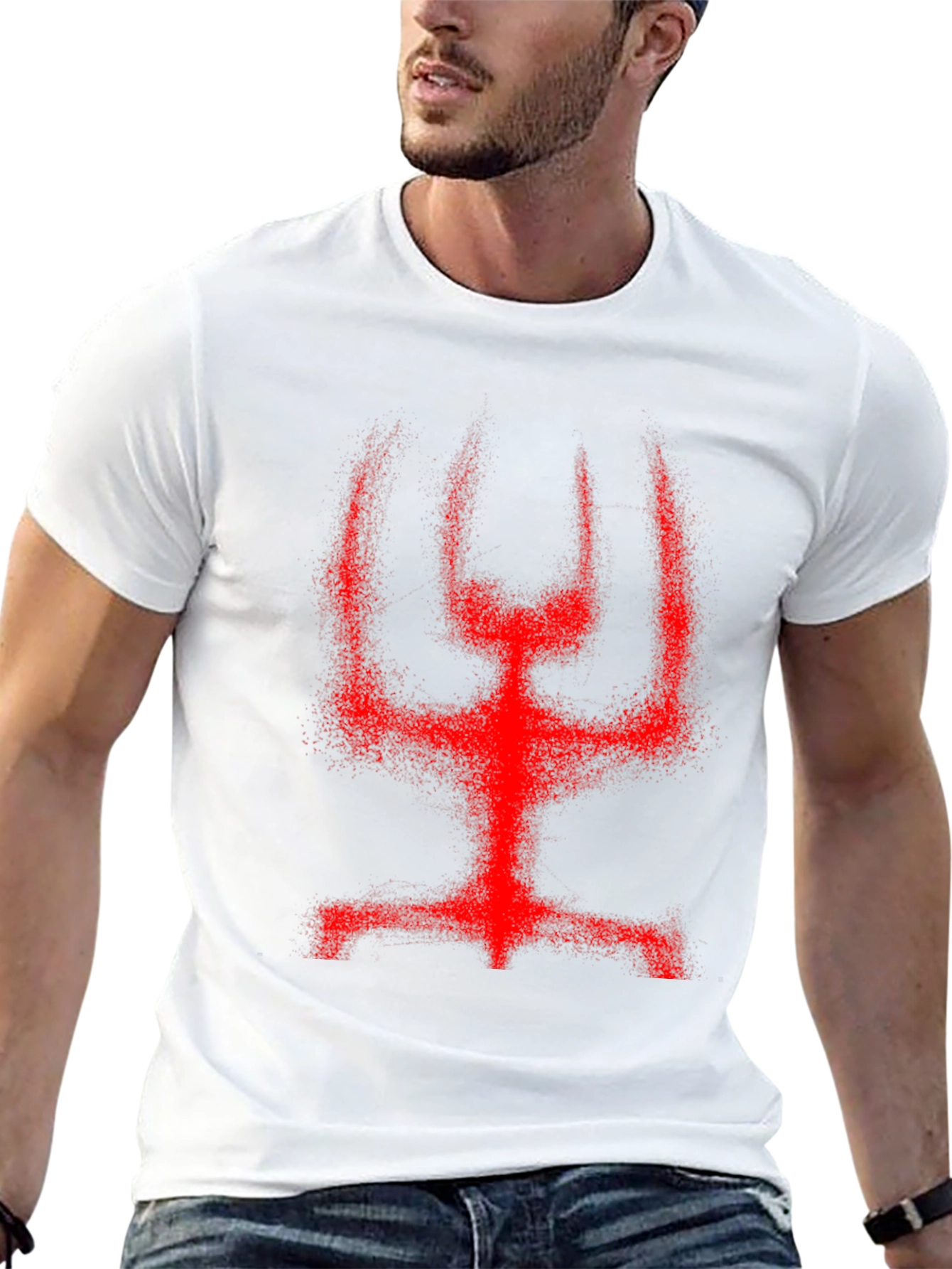 Red Figure Graphic Black T-Shirt