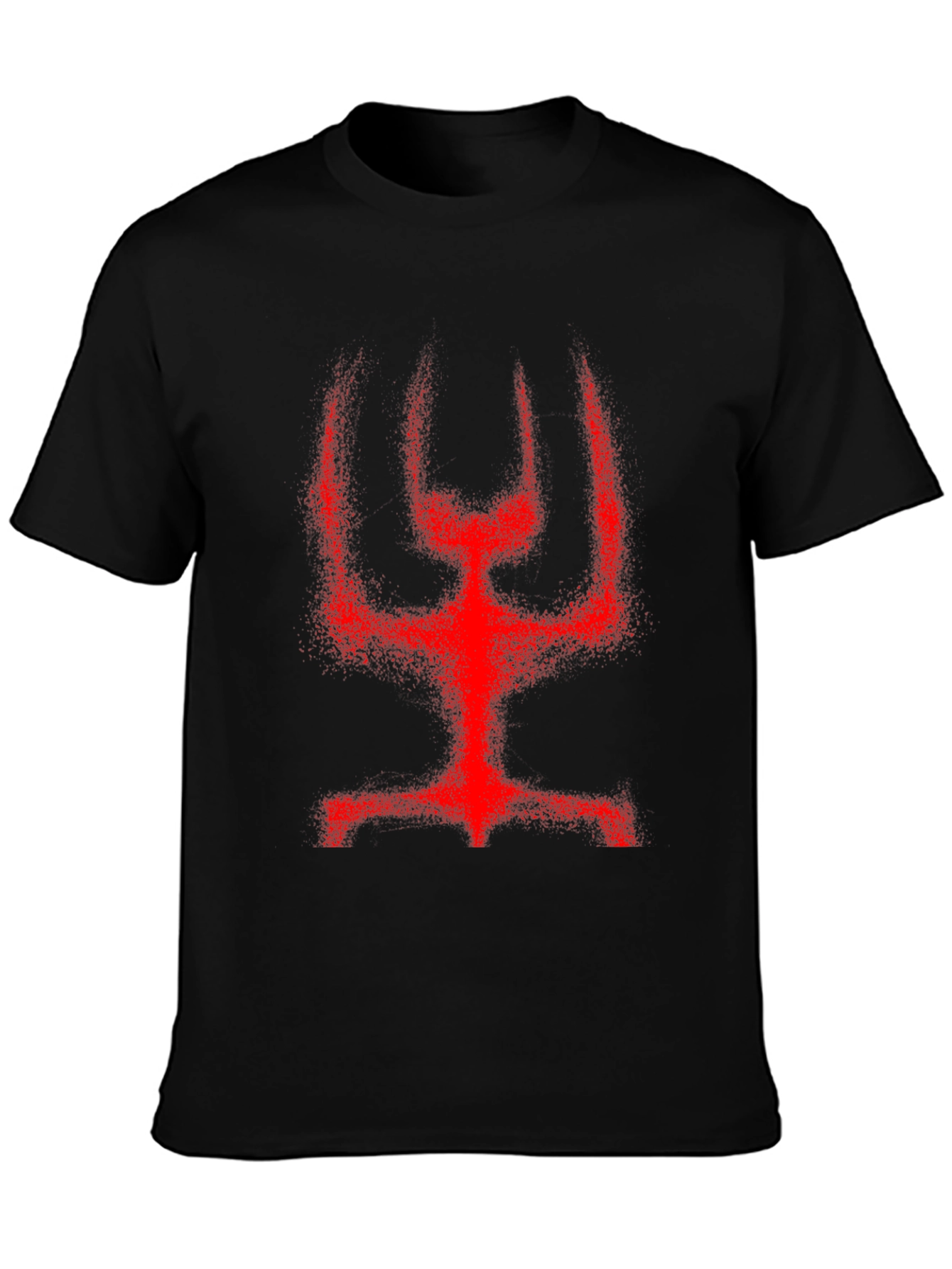 Red Figure Graphic Black T-Shirt