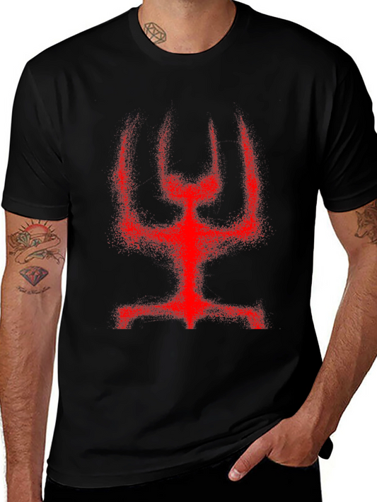 Red Figure Graphic Black T-Shirt