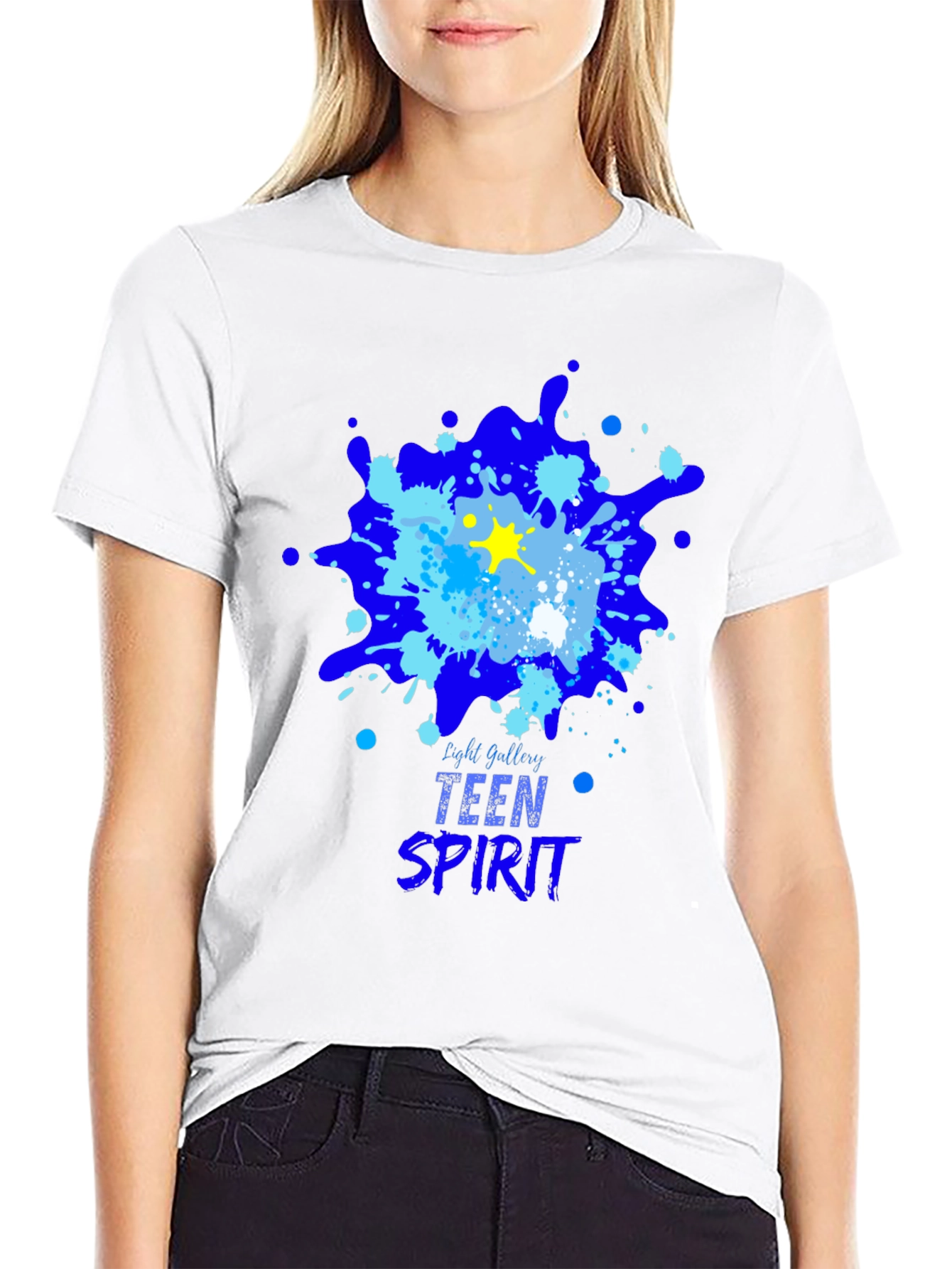 Teen Spirit Graphic T-Shirt - Abstract Design Casual Style