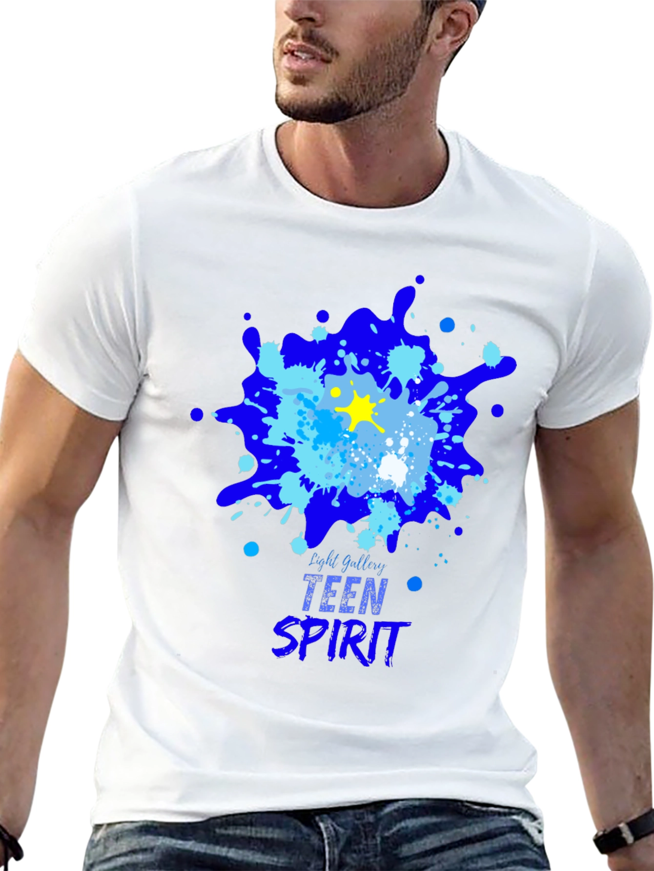 Teen Spirit Graphic T-Shirt - Abstract Design Casual Style
