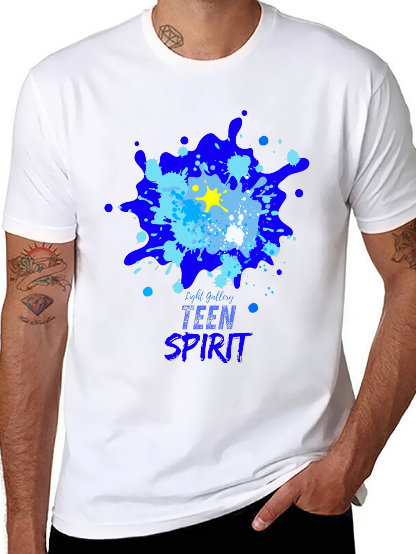 Teen Spirit Graphic T-Shirt - Abstract Design Casual Style