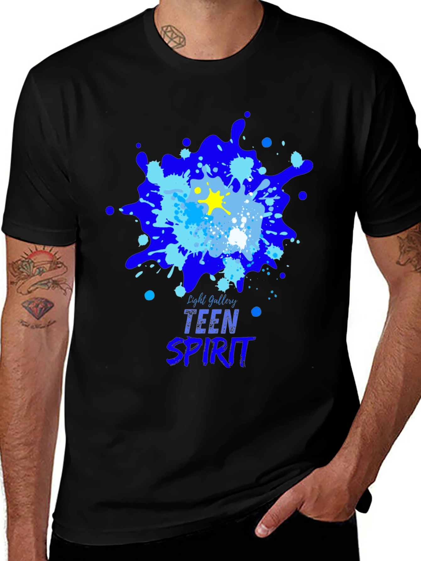 Teen Spirit Graphic T-Shirt - Abstract Design Casual Style