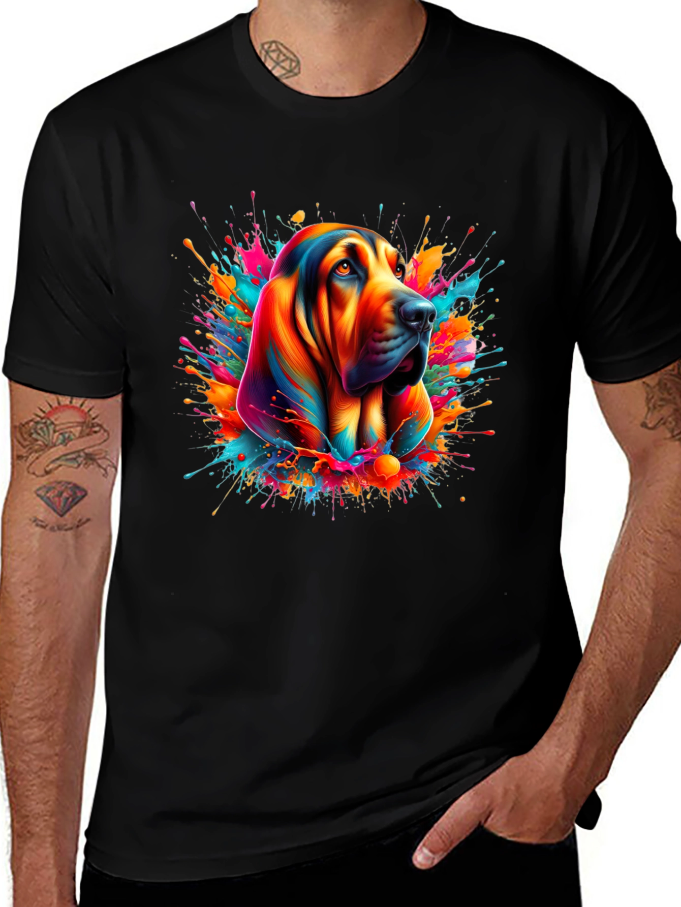 Dog Art Black T-Shirt