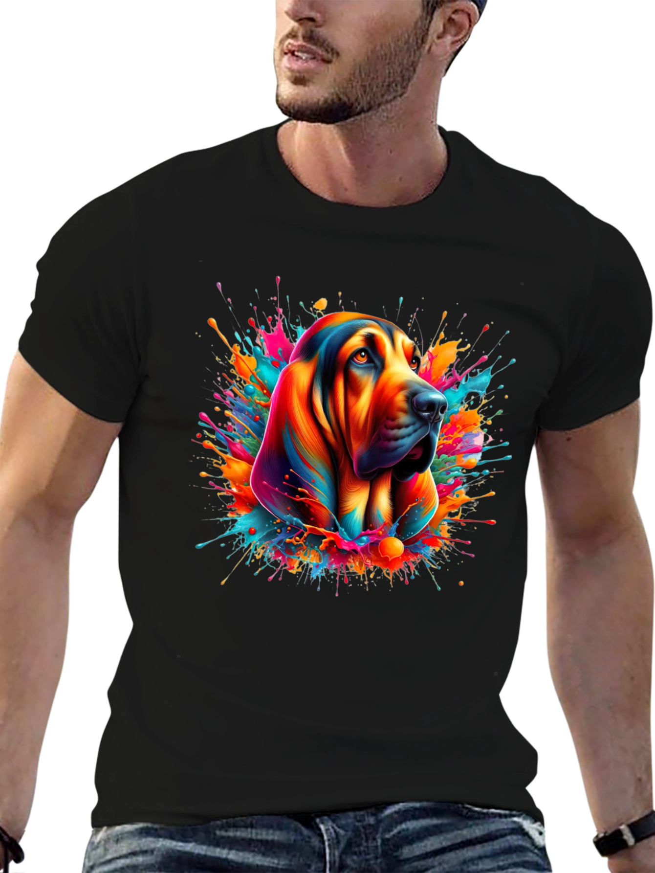 Dog Art Black T-Shirt