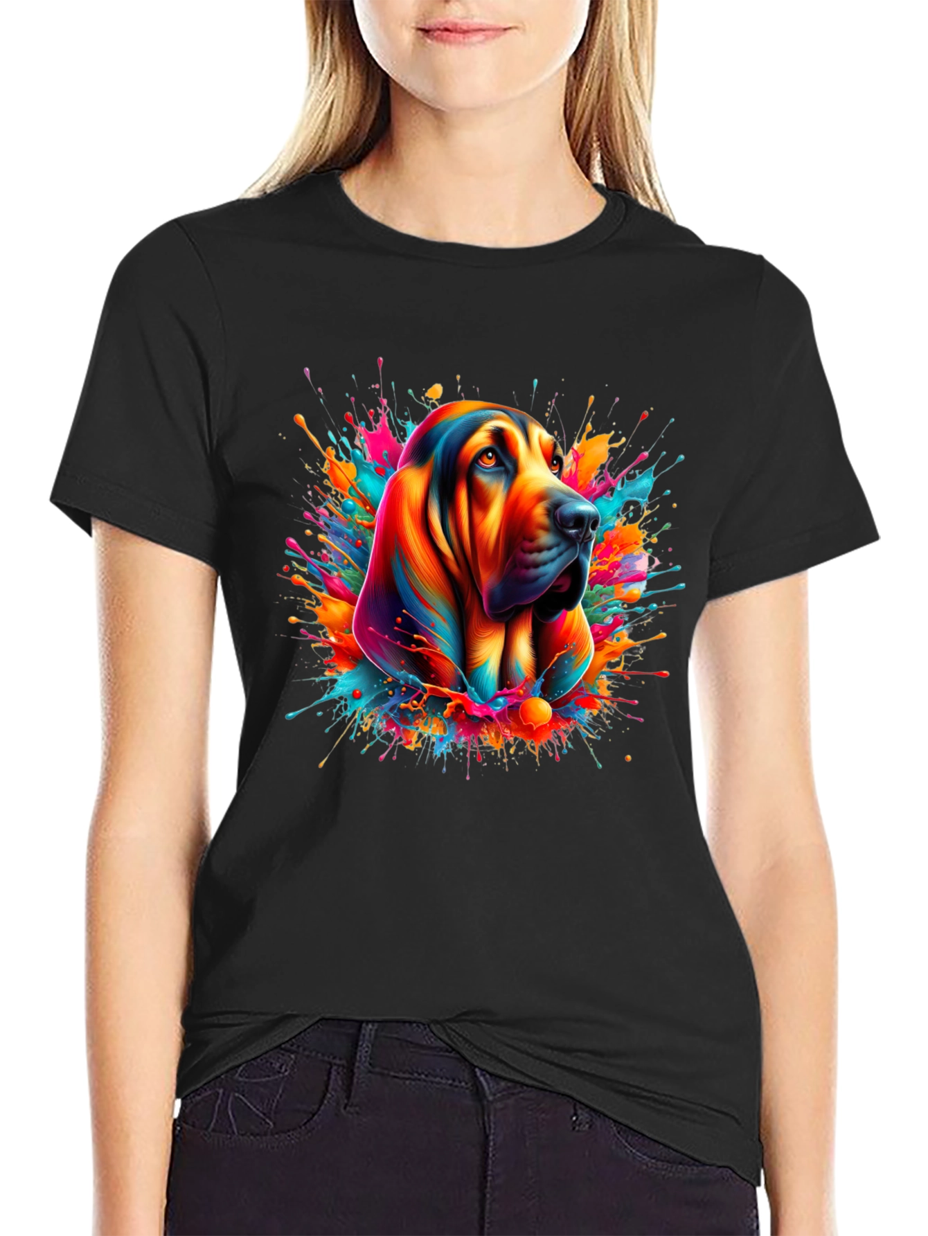 Dog Art Black T-Shirt
