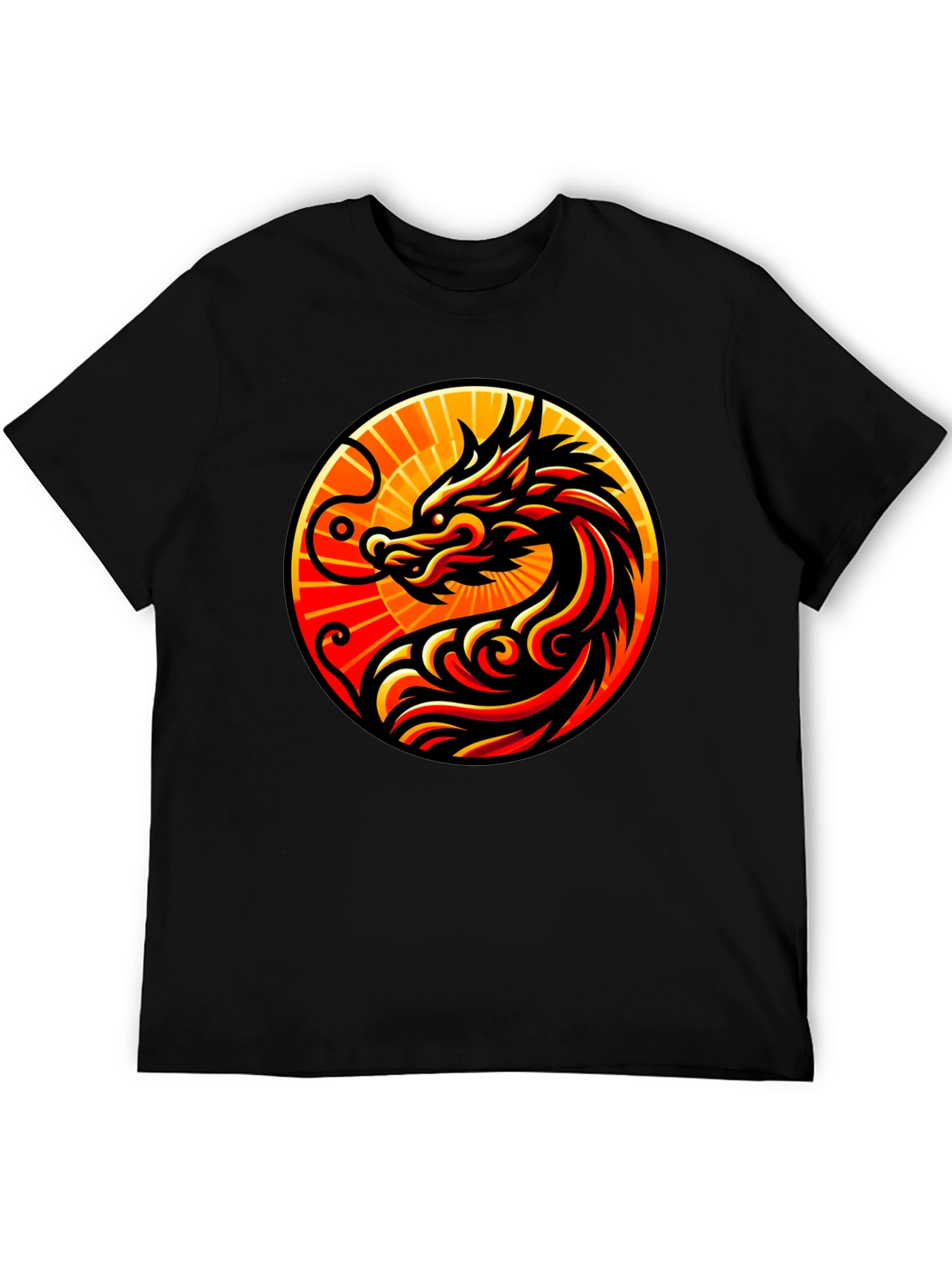 Dragon Circle Graphic Tee - Bold Style