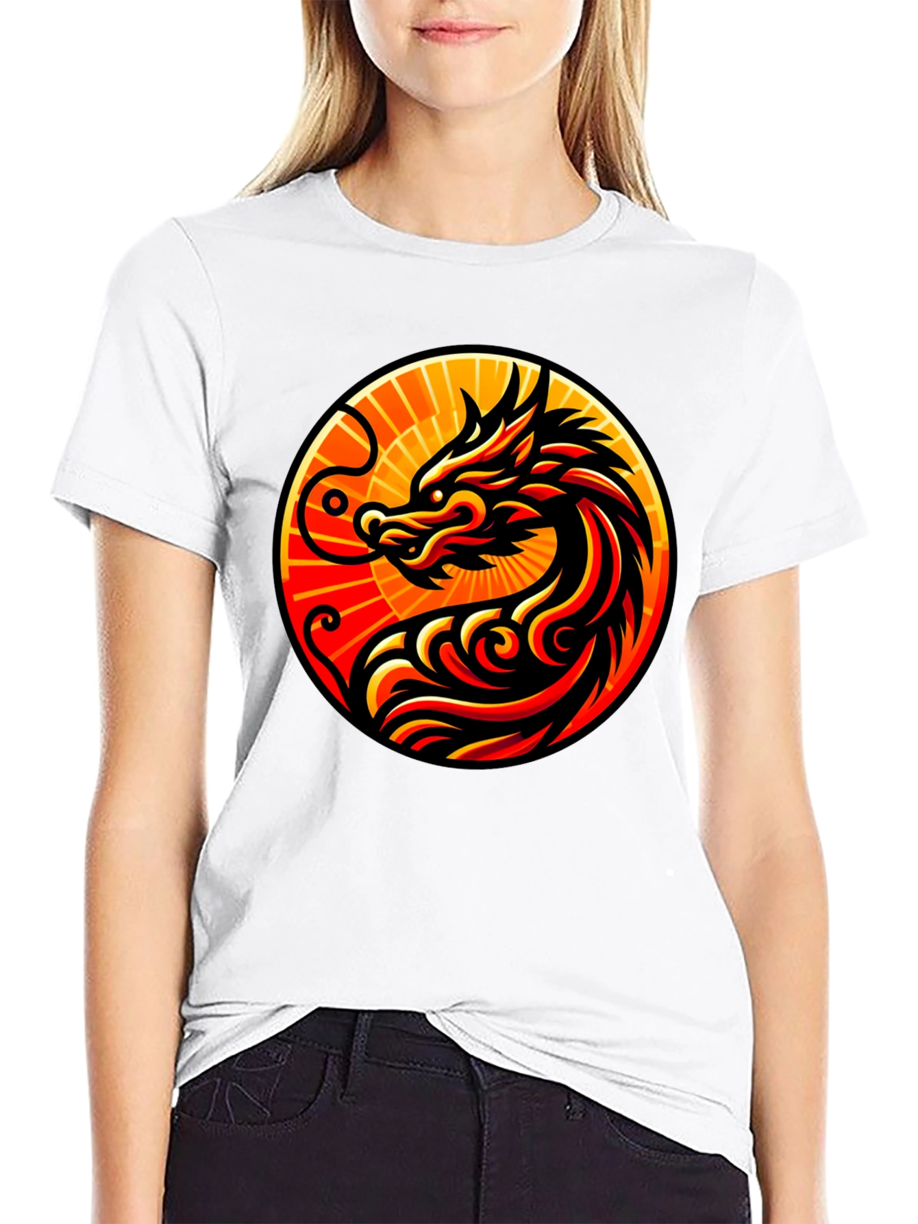Dragon Circle Graphic Tee - Bold Style