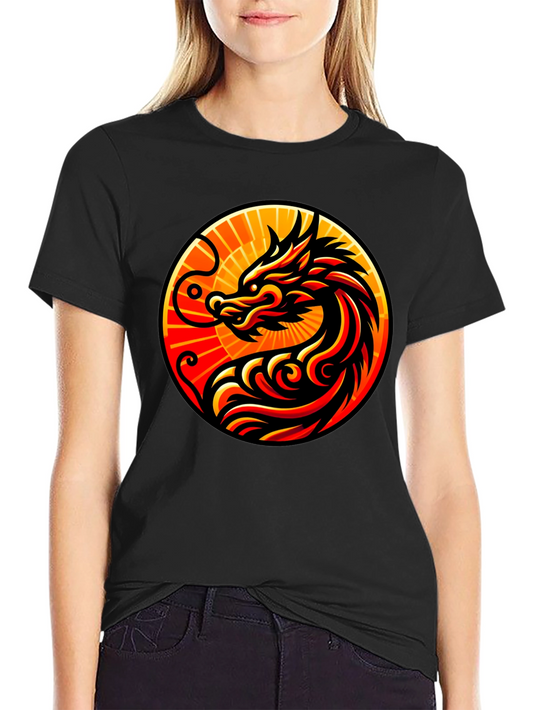 Dragon Circle Graphic Tee - Bold Style