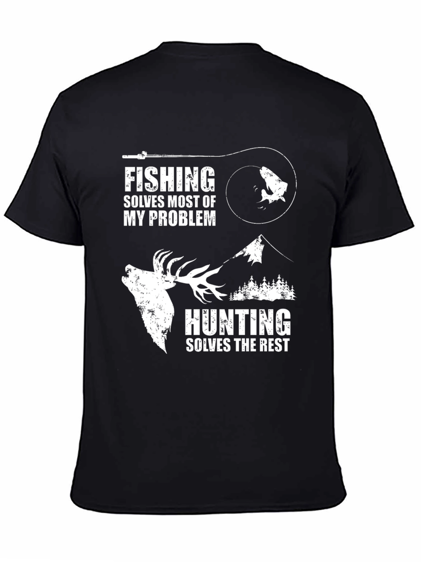 Fishing and Hunting Graphic T-Shirt