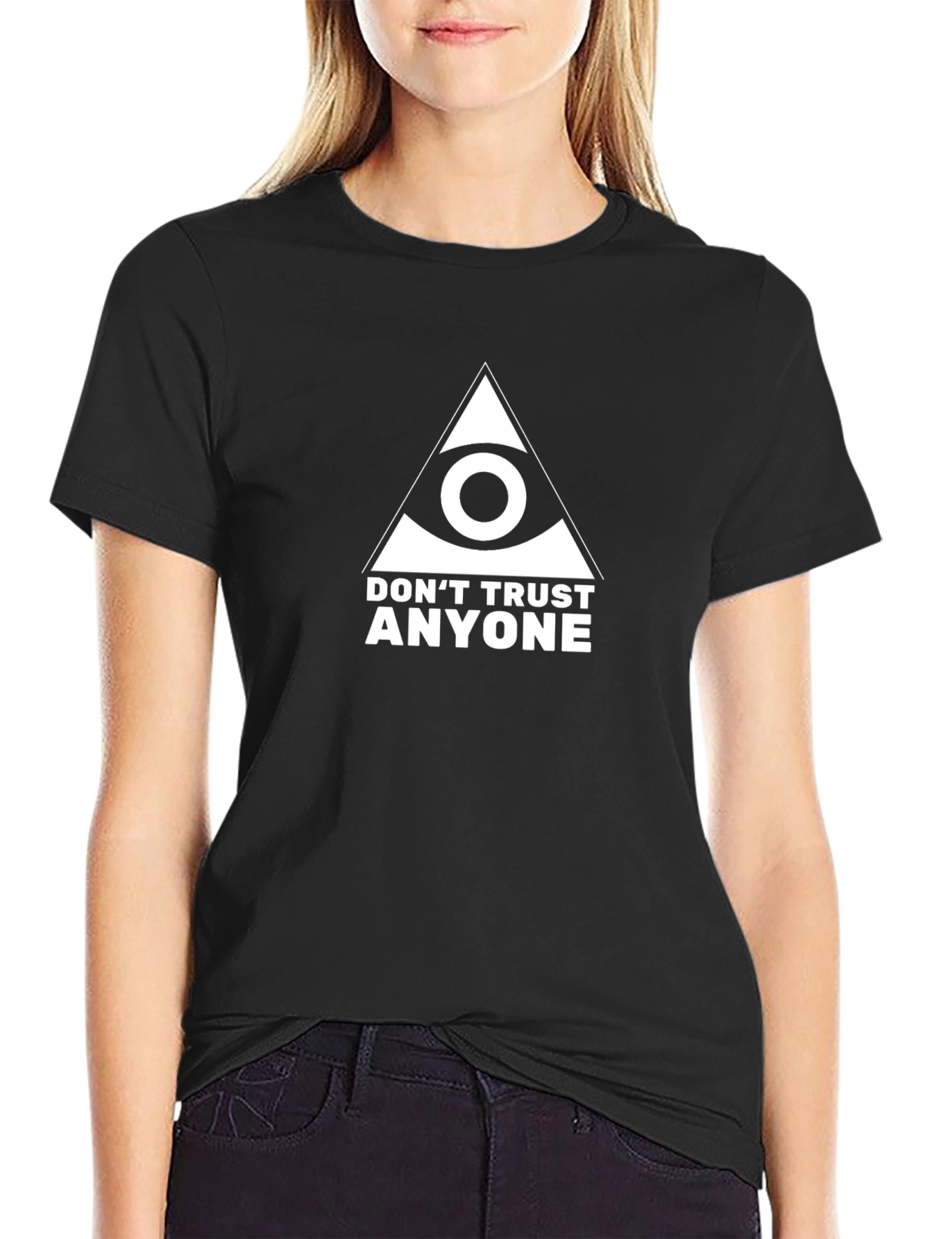 Dont Trust Anyone T-Shirt - Illuminati Eye Design