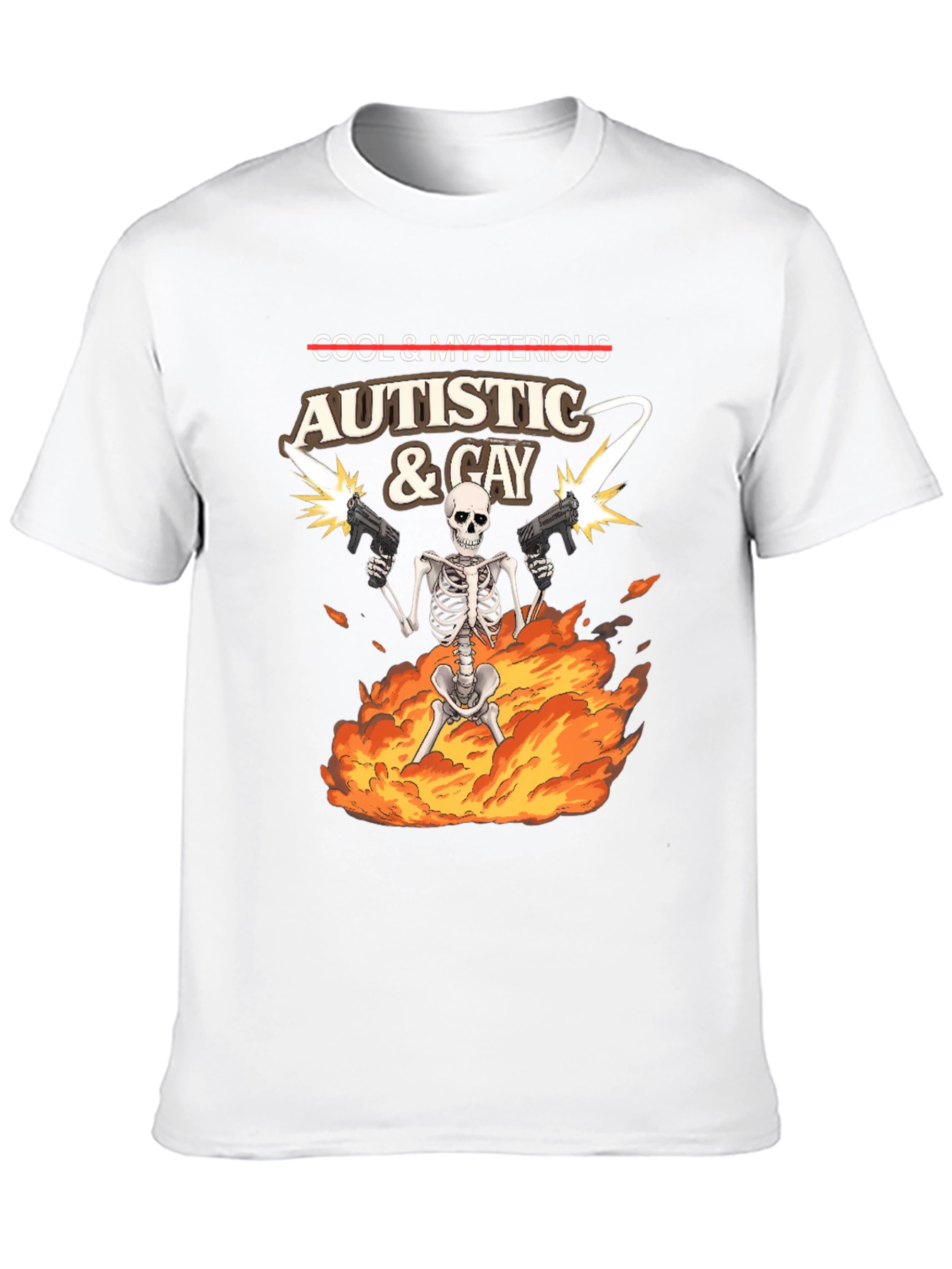 Autistic & Gay Skeleton T-Shirt