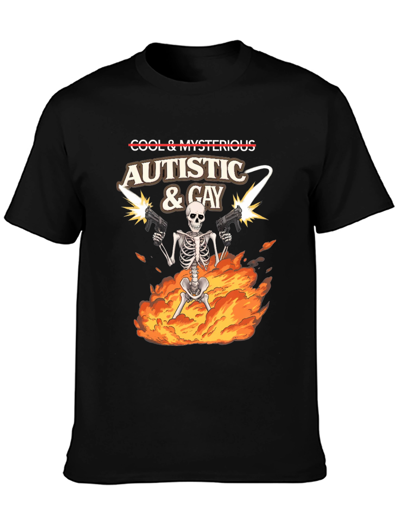 Autistic & Gay Skeleton T-Shirt