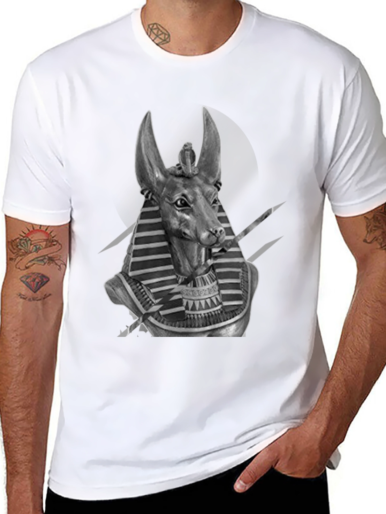 Anubis Graphic Tee - Egyptian Dog God T-Shirt
