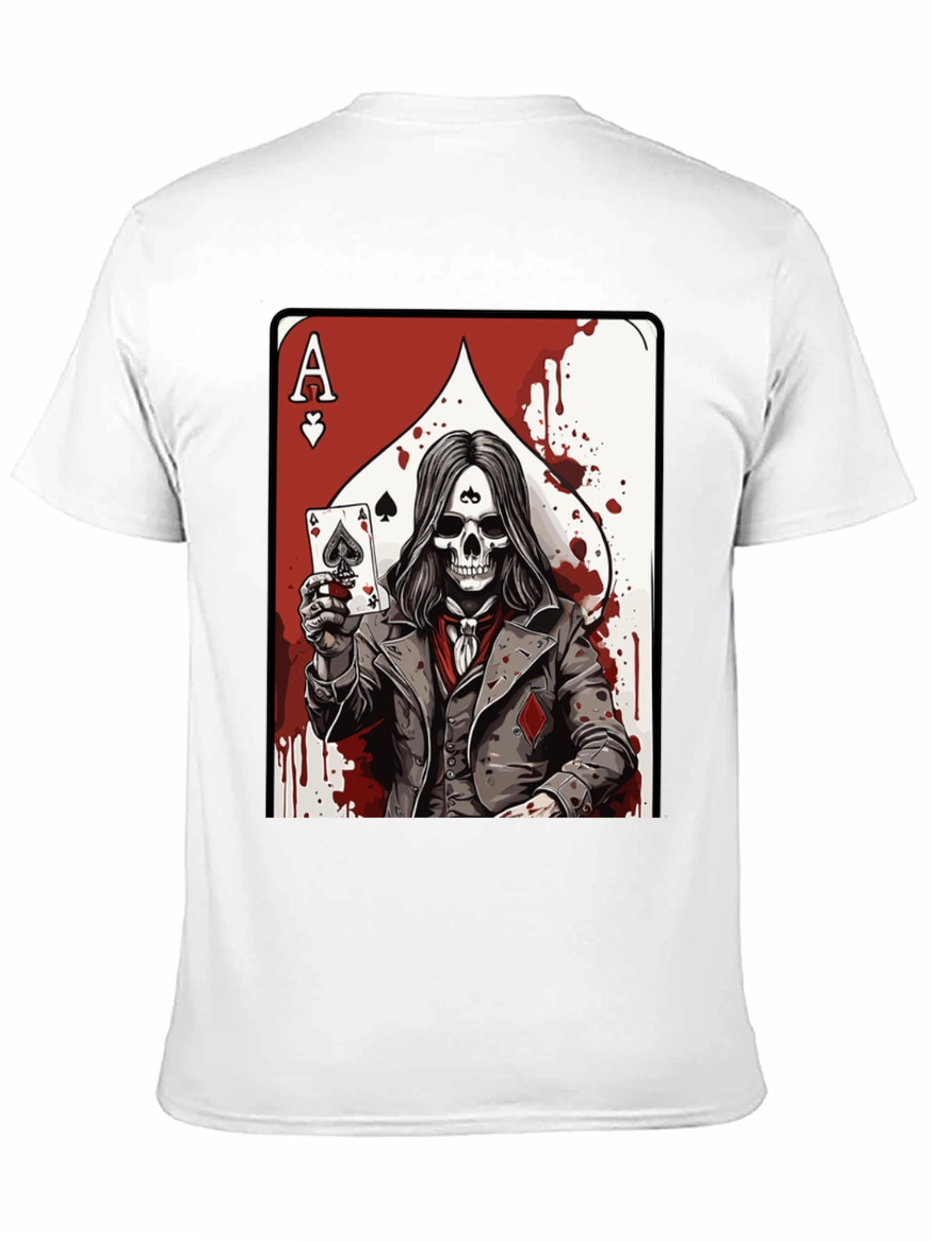Ace of Spades Skeleton Graphic T-Shirt