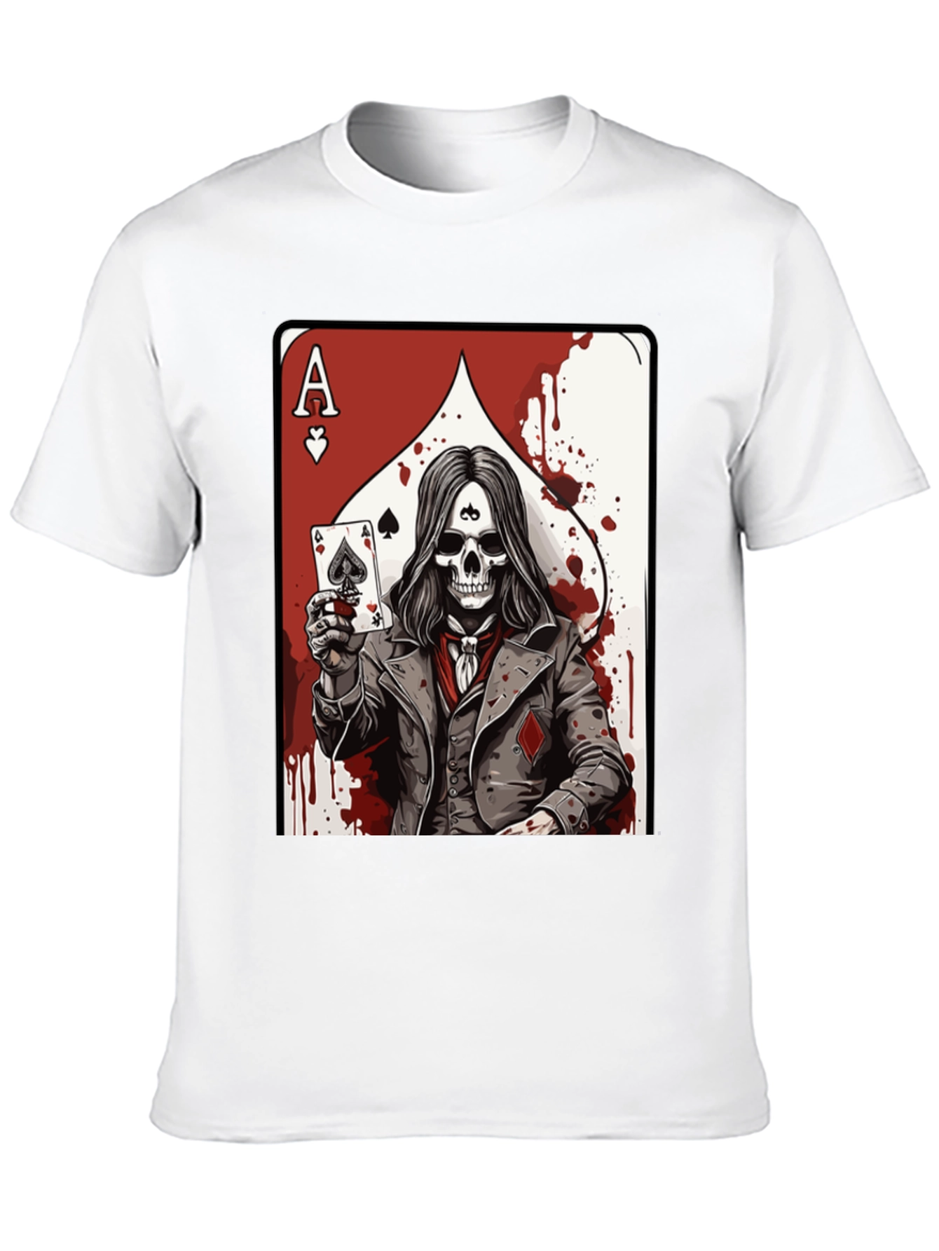 Ace of Spades Skeleton Graphic T-Shirt