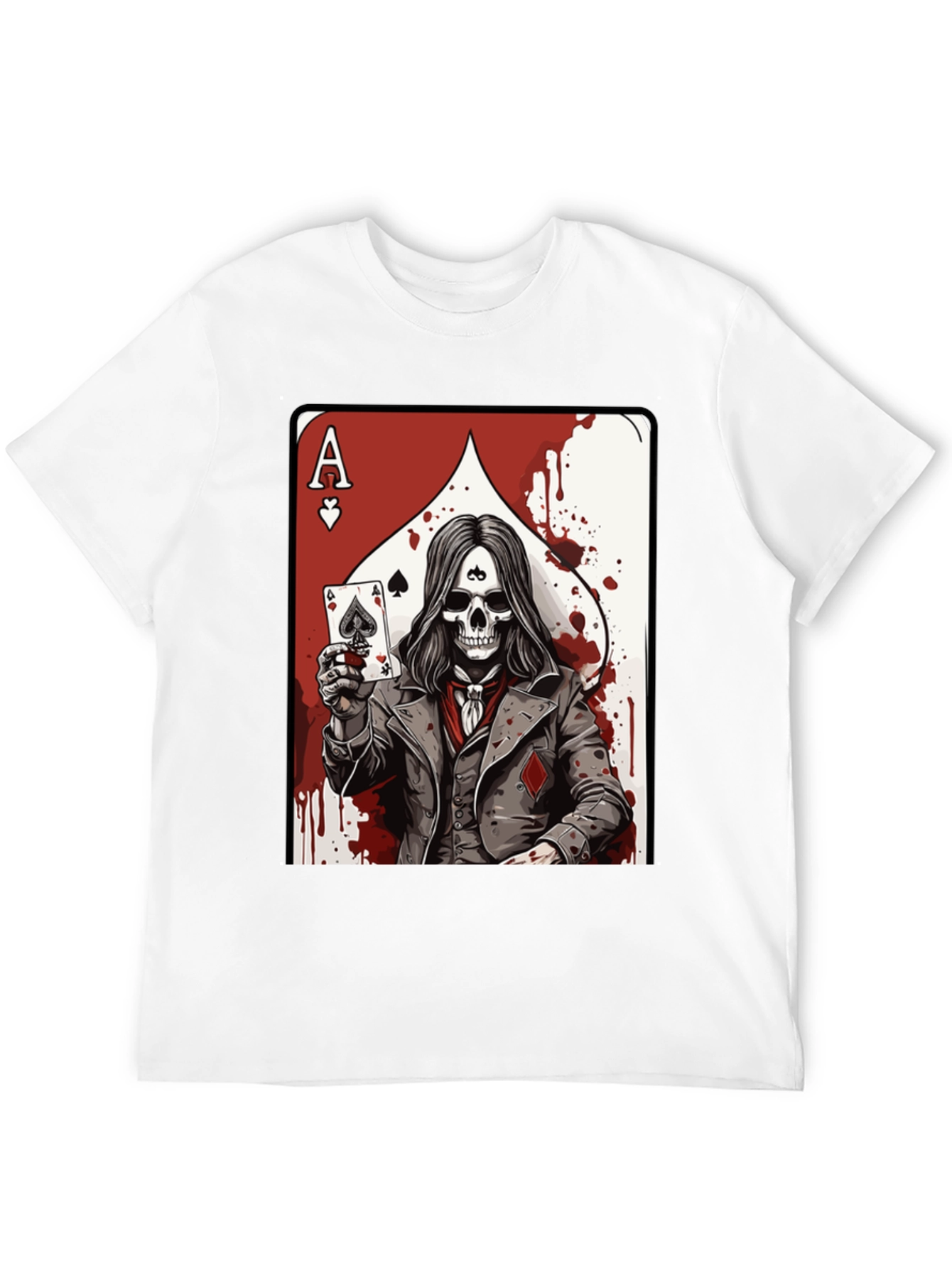 Ace of Spades Skeleton Graphic T-Shirt