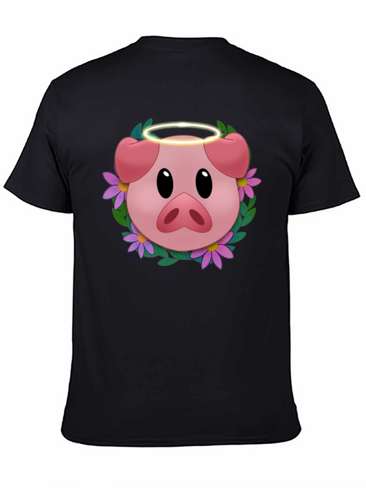 Pig with Halo T-Shirt - Whimsical Graphic Tee