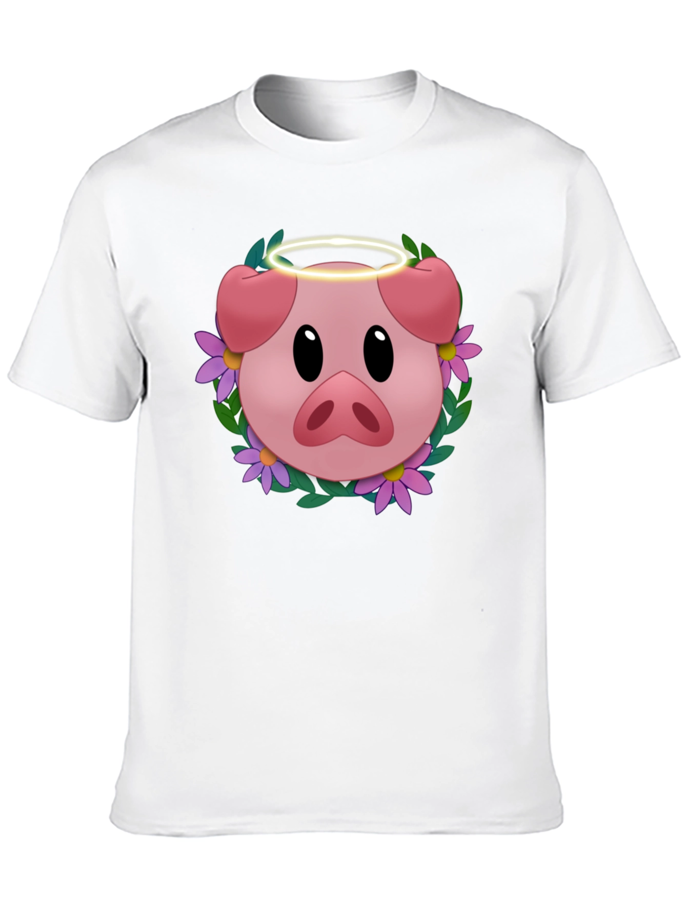 Pig with Halo T-Shirt - Whimsical Graphic Tee