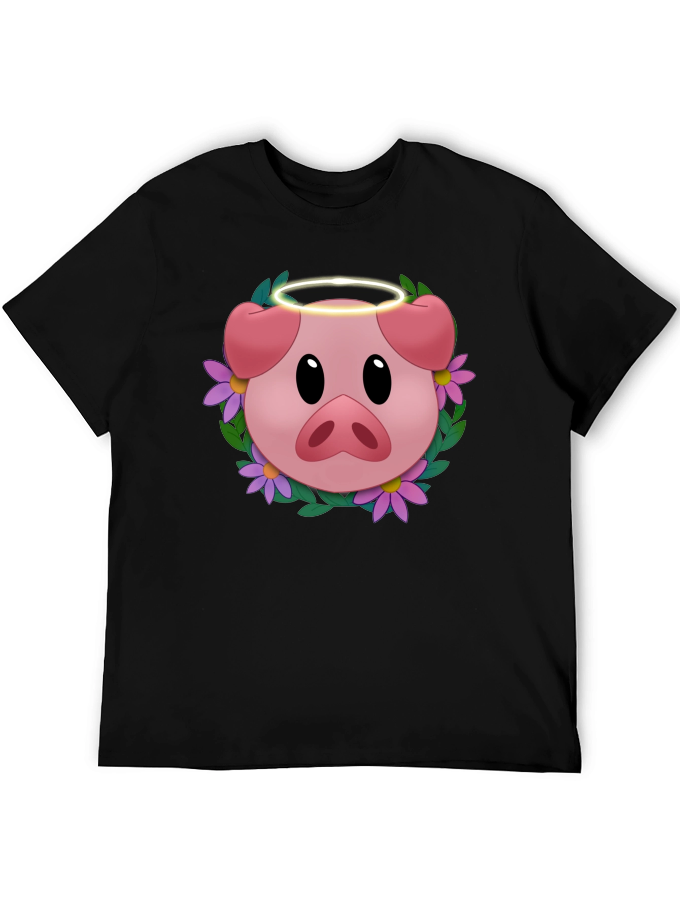 Pig with Halo T-Shirt - Whimsical Graphic Tee