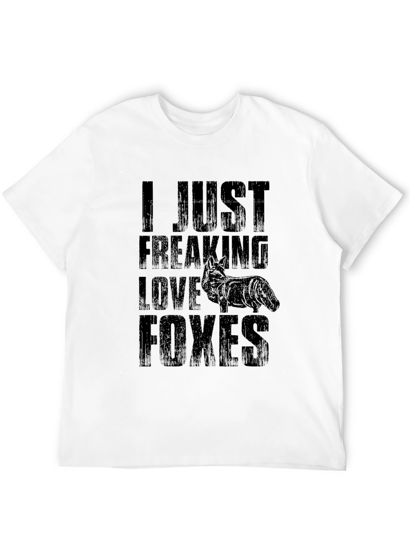 I Love Foxes Graphic Tee - Unisex Black T-Shirt