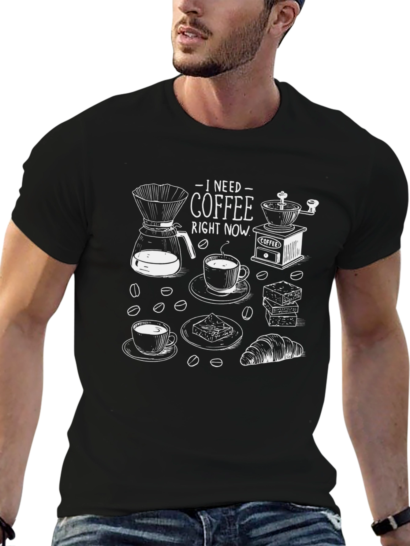 I Need Coffee Right Now T-Shirt - Unisex Tee