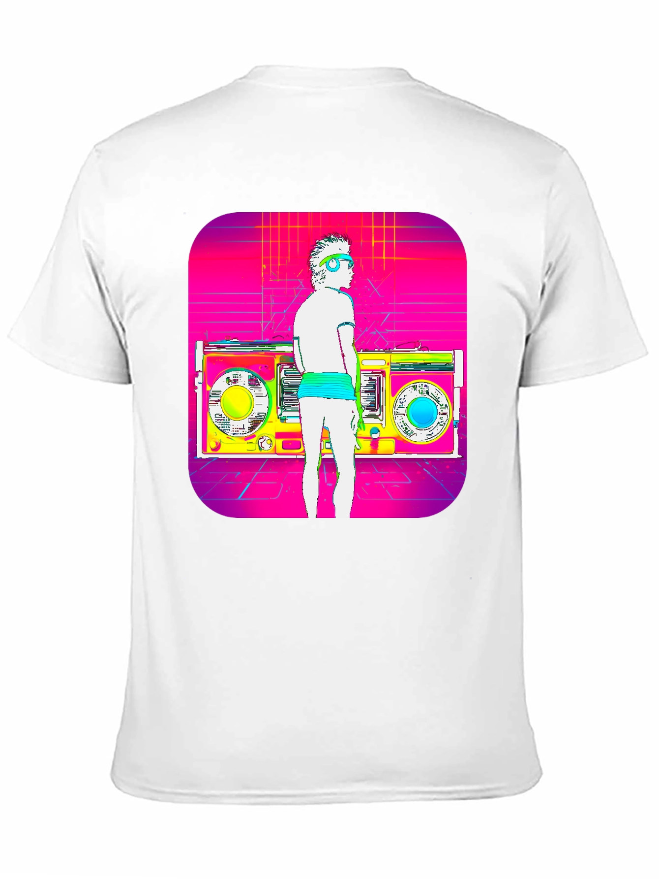 Retro Boombox T-Shirt - 80s Music Style