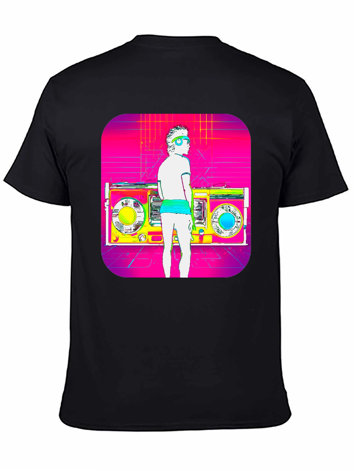 Retro Boombox T-Shirt - 80s Music Style