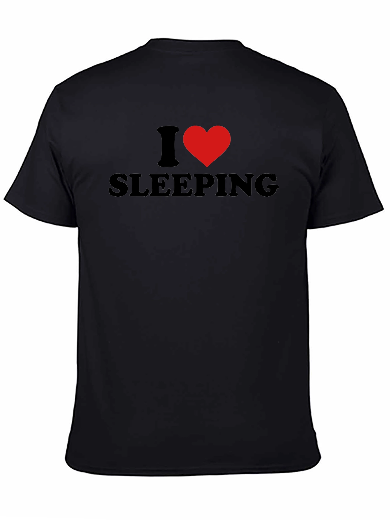 I Heart Sleeping Black Graphic T-Shirt
