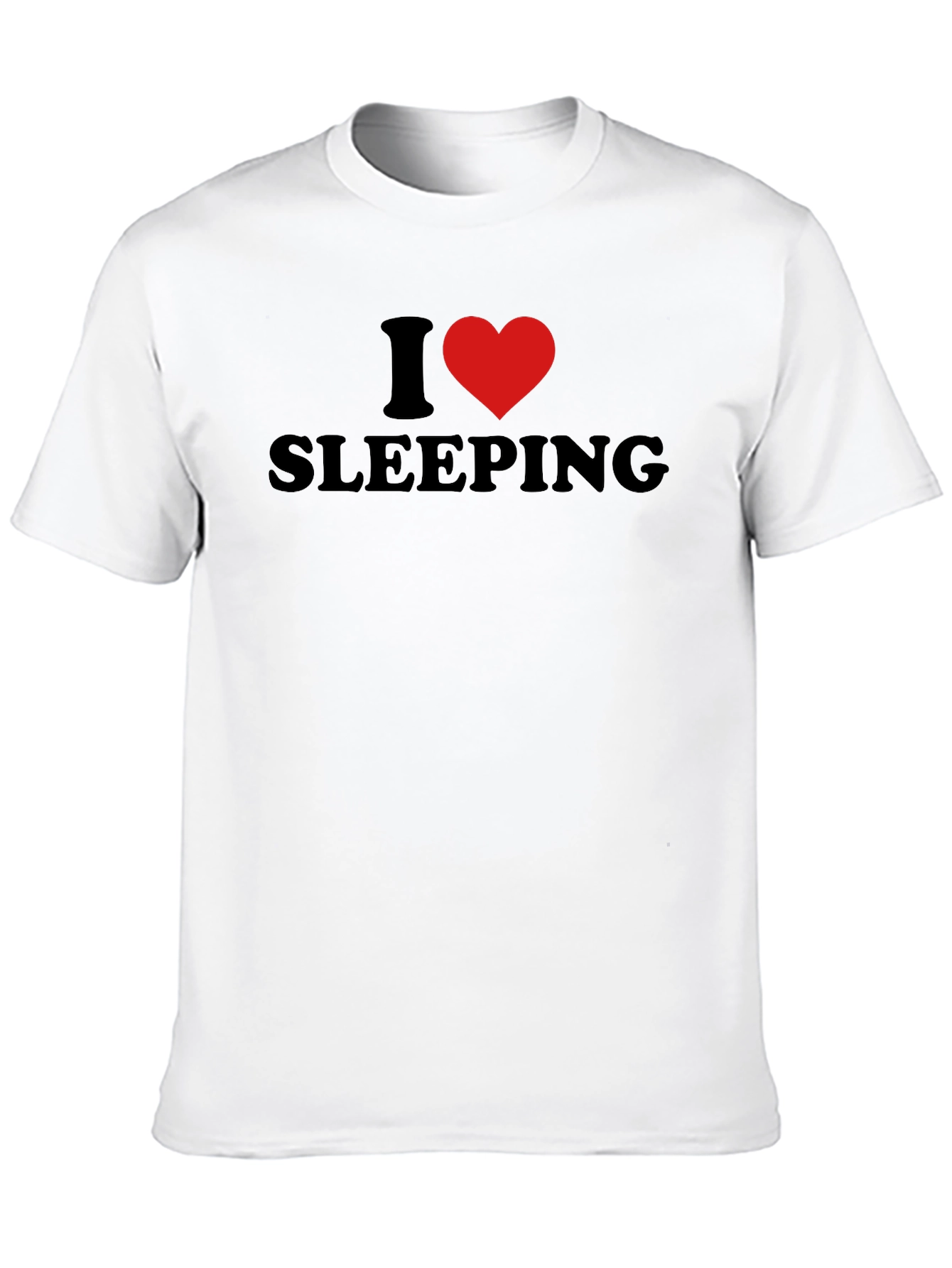 I Heart Sleeping Black Graphic T-Shirt