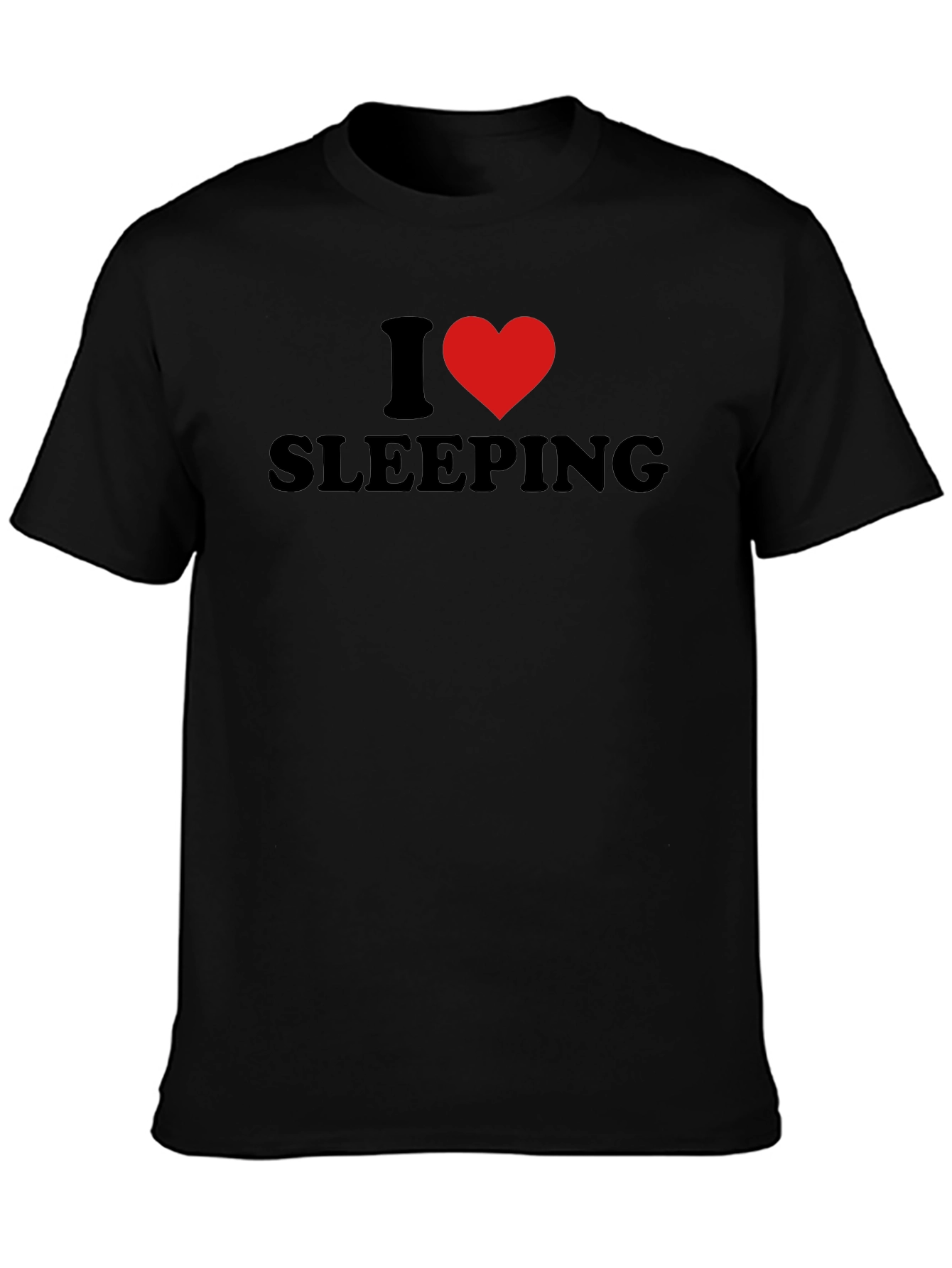 I Heart Sleeping Black Graphic T-Shirt