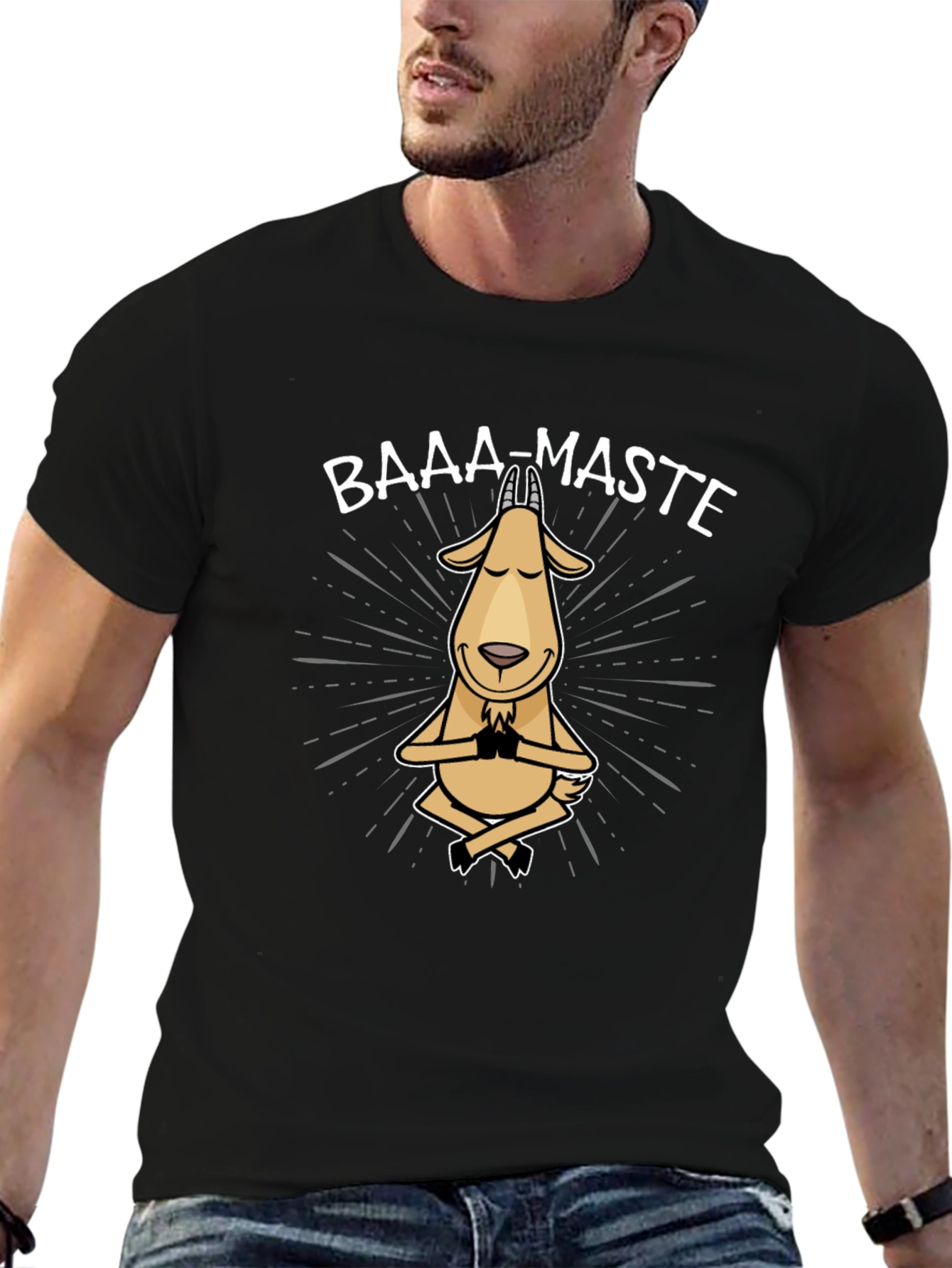 Baaa-Maste Goat Yoga T-Shirt - Funny Meditating Tee