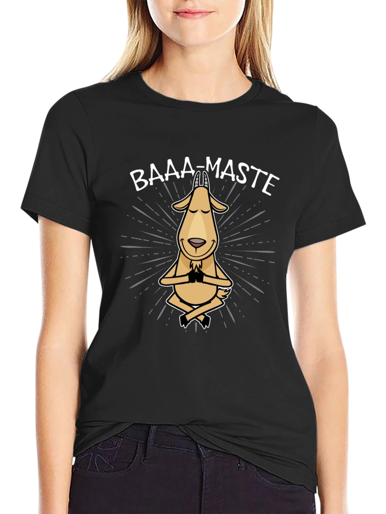 Baaa-Maste Goat Yoga T-Shirt - Funny Meditating Tee