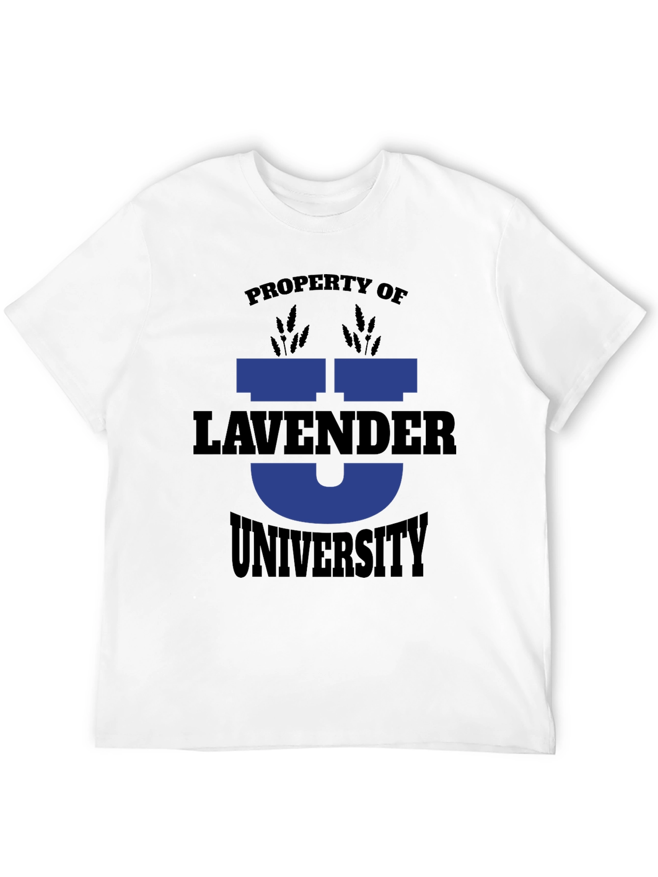 Lavender University Graphic Tee - Black