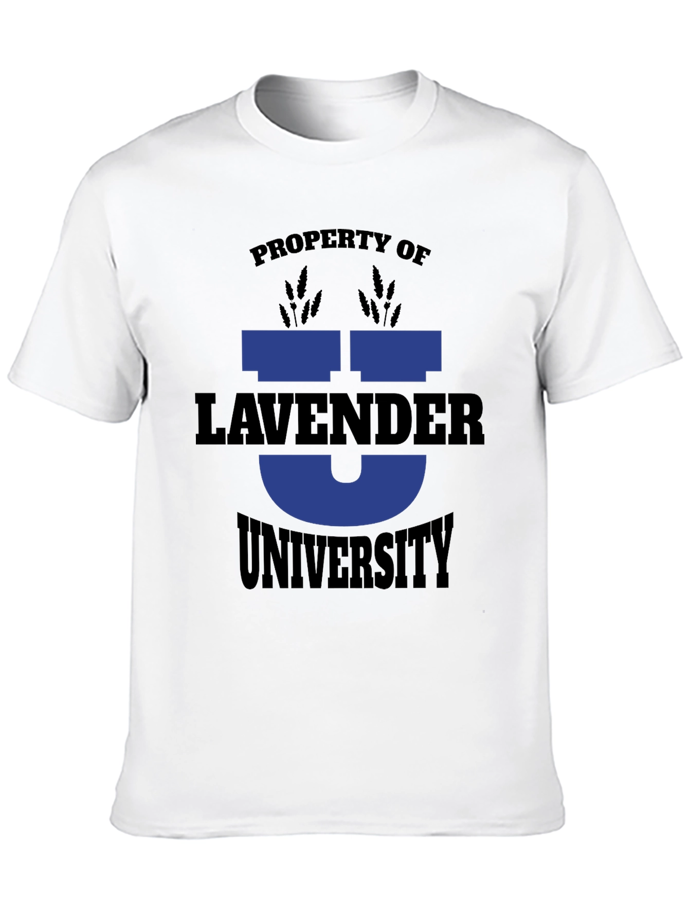 Lavender University Graphic Tee - Black