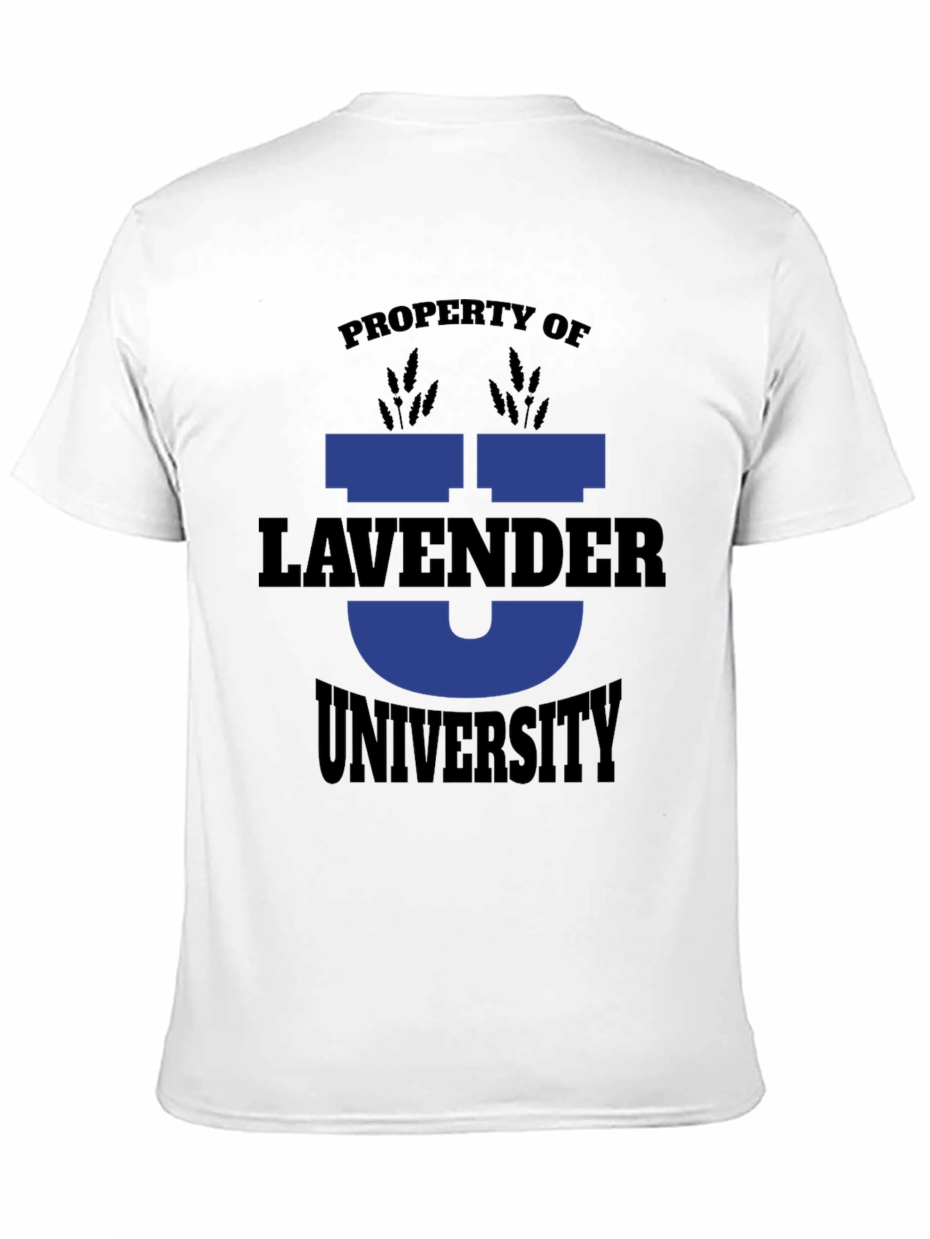 Lavender University Graphic Tee - Black