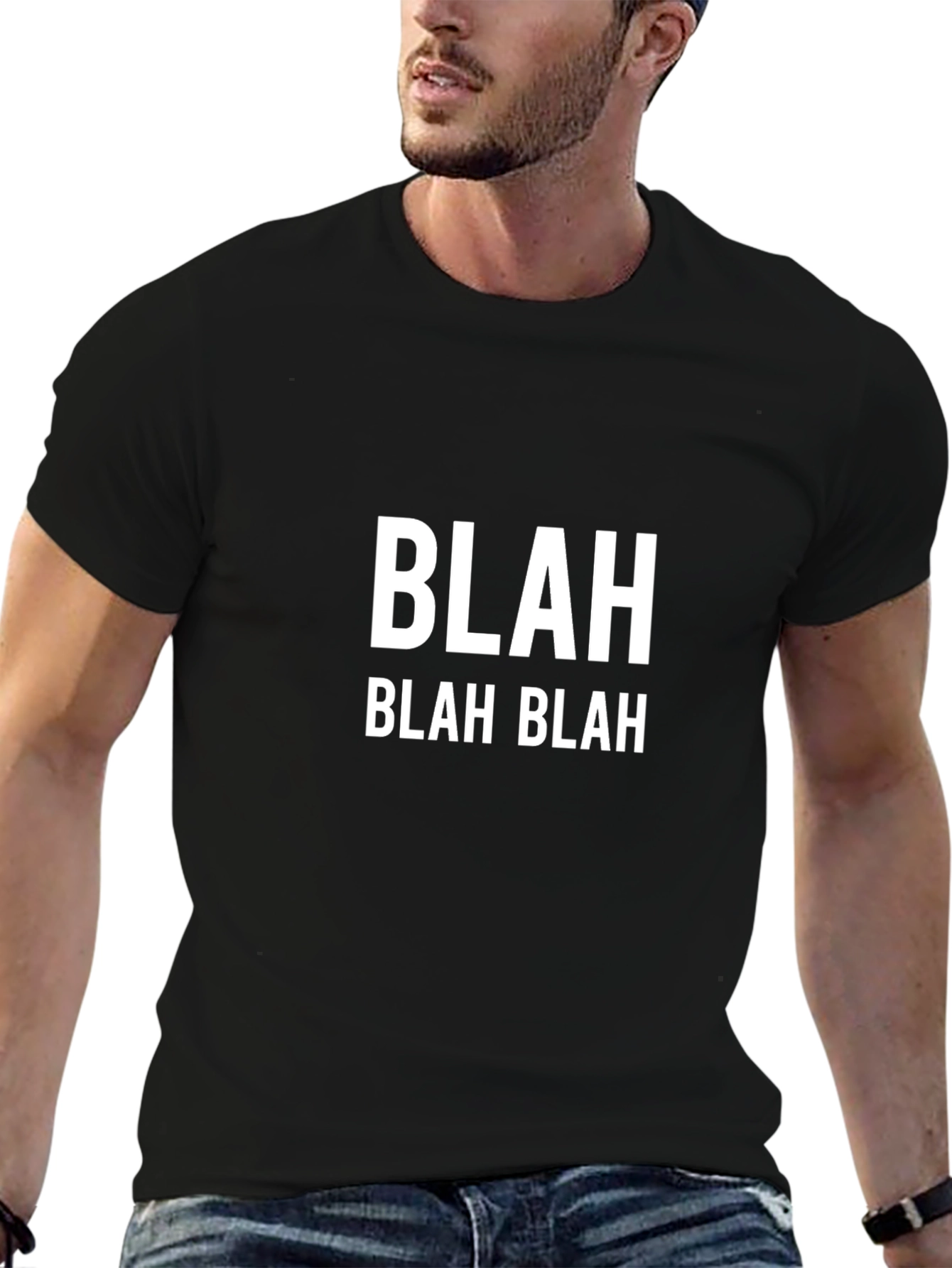 Blah Graphic T-Shirt - Mens Black Tee