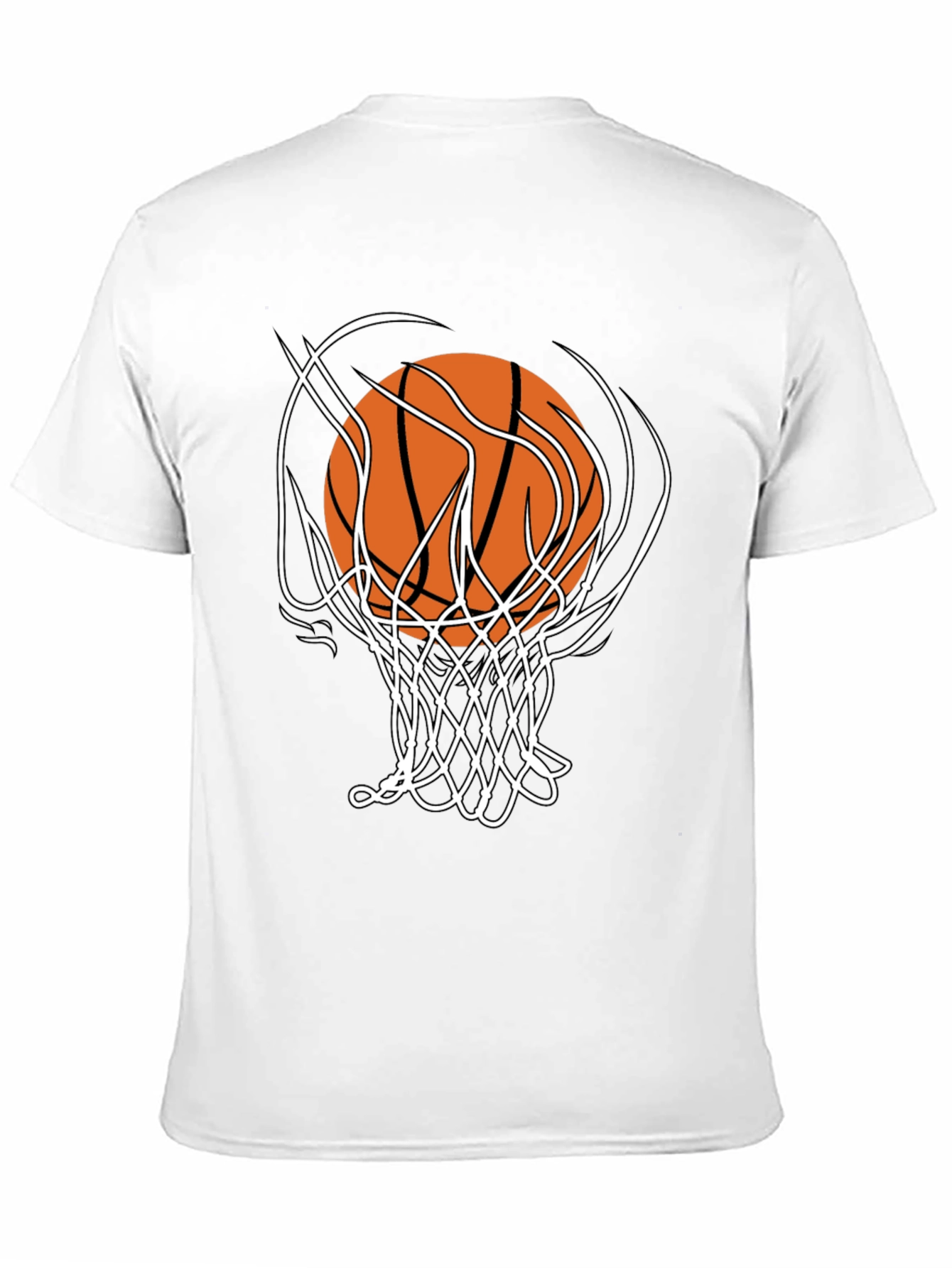 Basketball Graphic Tee - Black Cotton T-Shirt